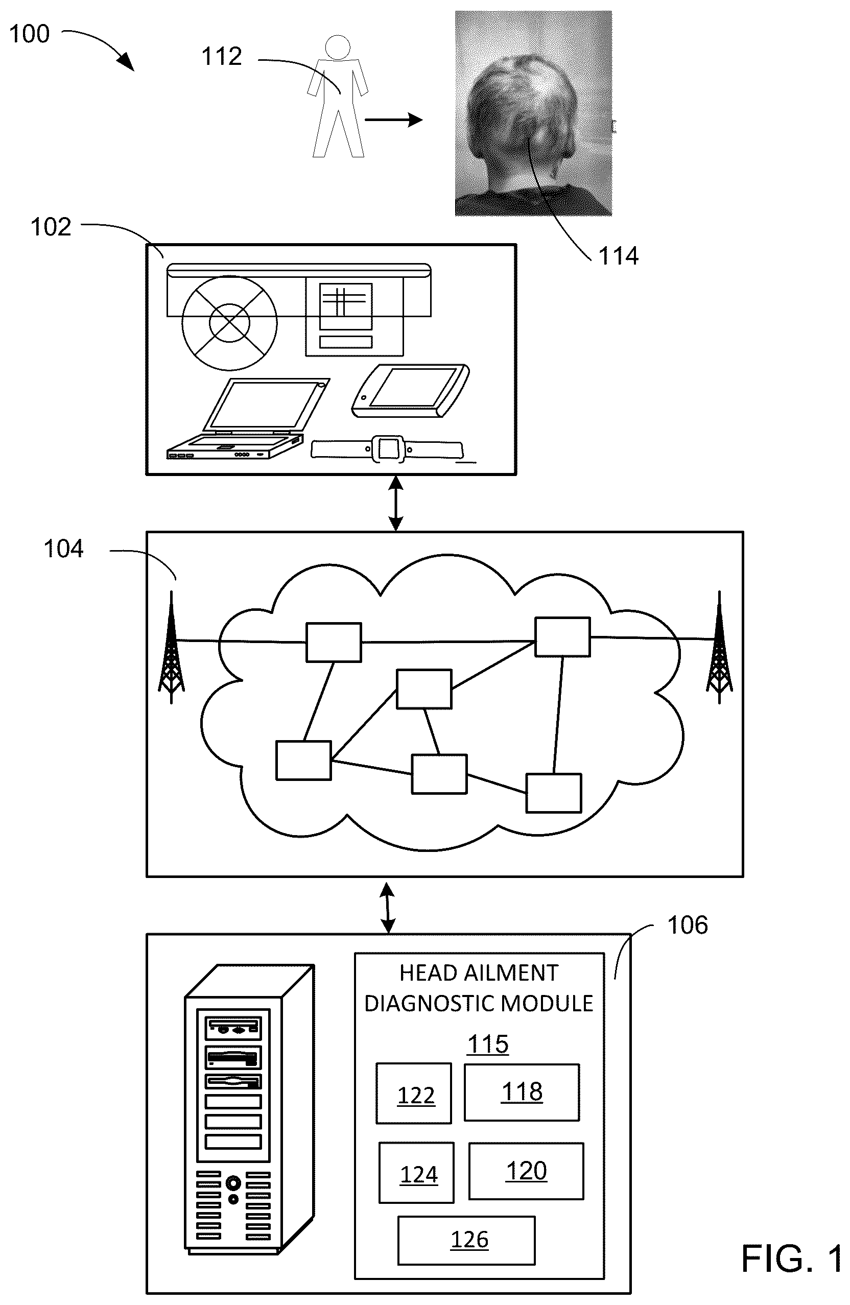 Patent US12361556 Figure 1 – Compute system with head ailment diagnostic mechanism and method of operation thereof