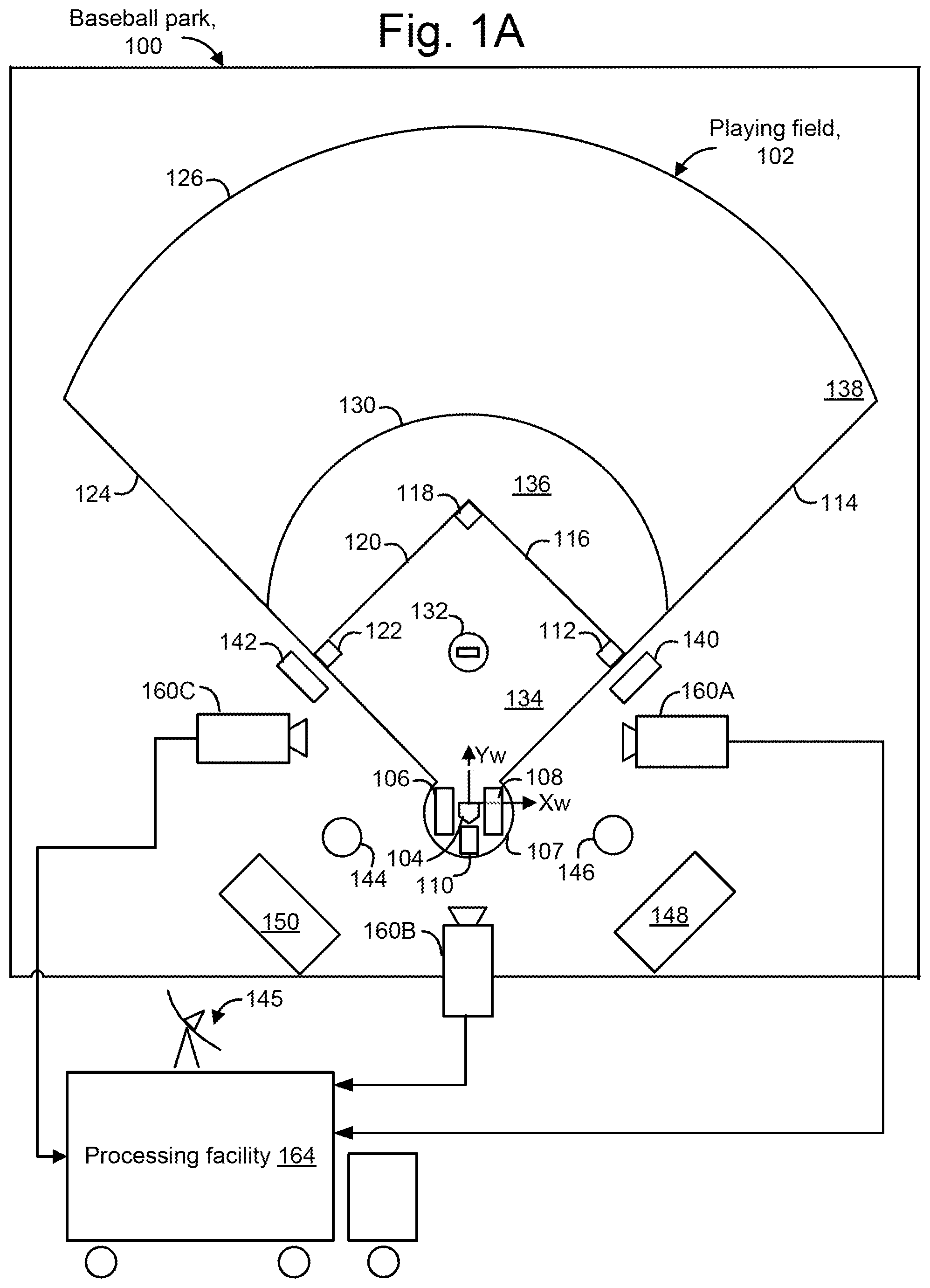 Patent US12361568 — Tracking of handheld sporting implements using computer vision — Figure 1