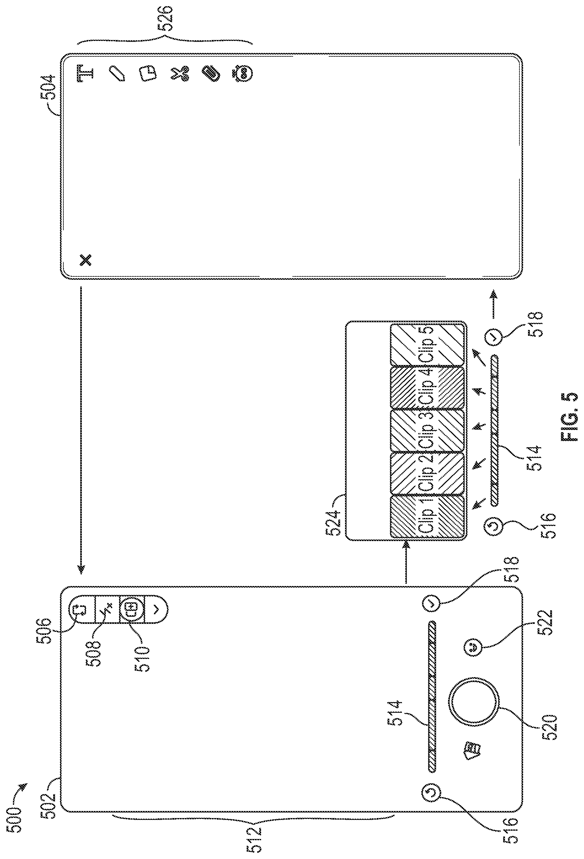 Patent US12361618 Figure 5 – Adding time-based captions to captured video within a messaging system