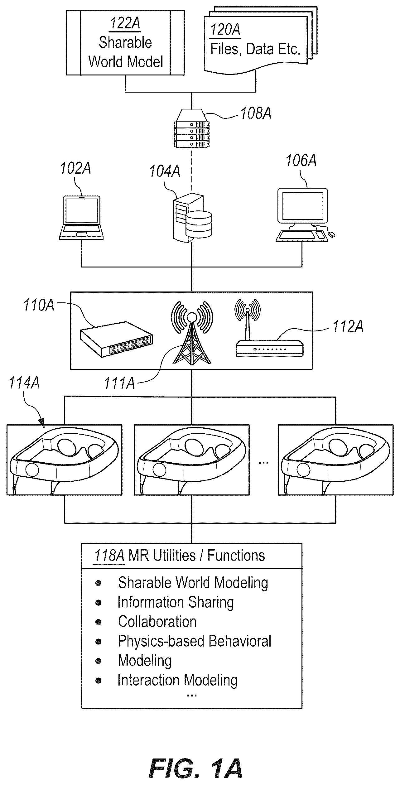 Patent US12361650 — Systems and methods for virtual and augmented reality — Figure 1