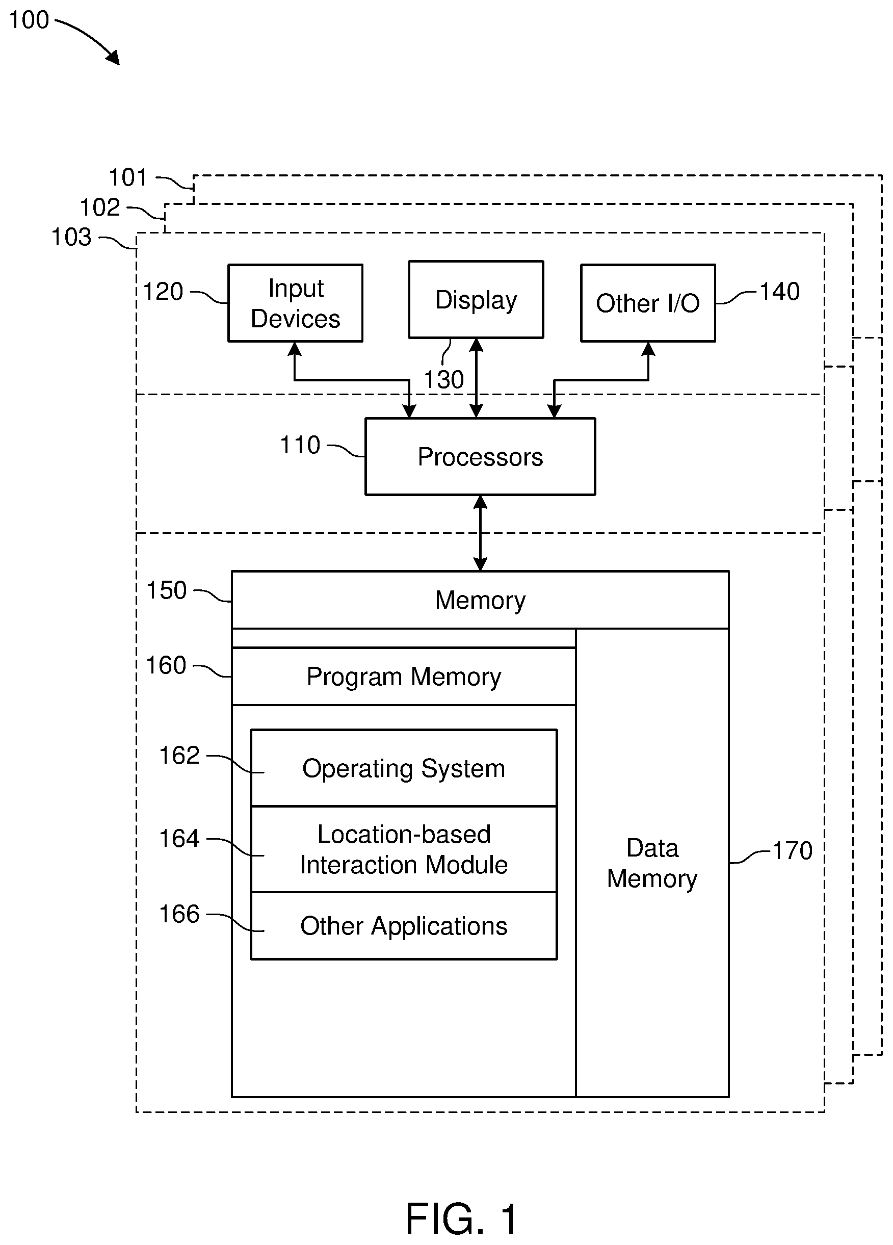 Patent US12361661 — Artificial reality (XR) location-based displays and interactions — Figure 1