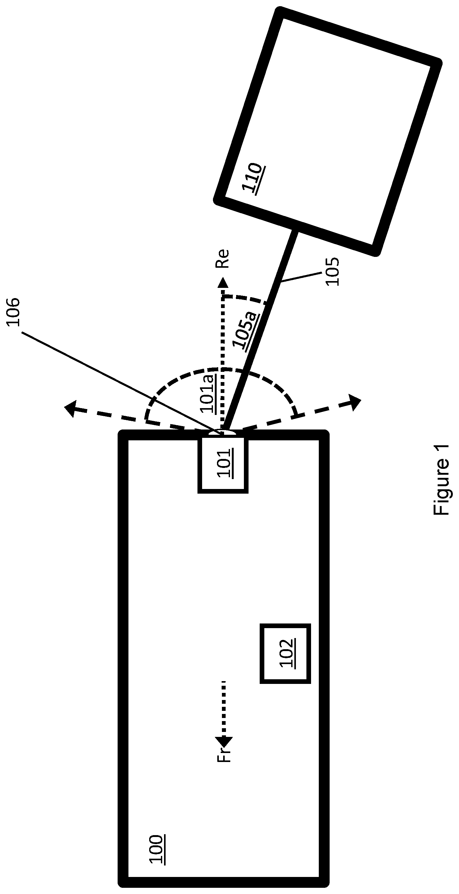 Patent US12361722 — System and method to track a coupled vehicle — Figure 1