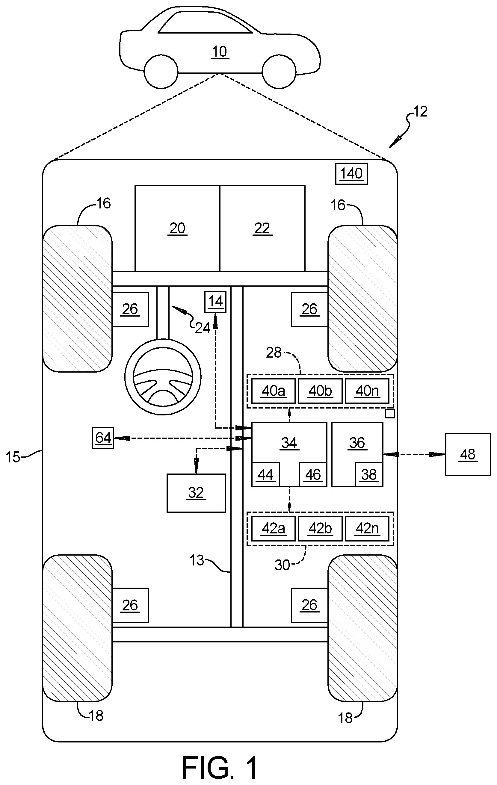 Patent US12361725 Figure 1 – Machine learning based HUD system with alerts for hidden bodies