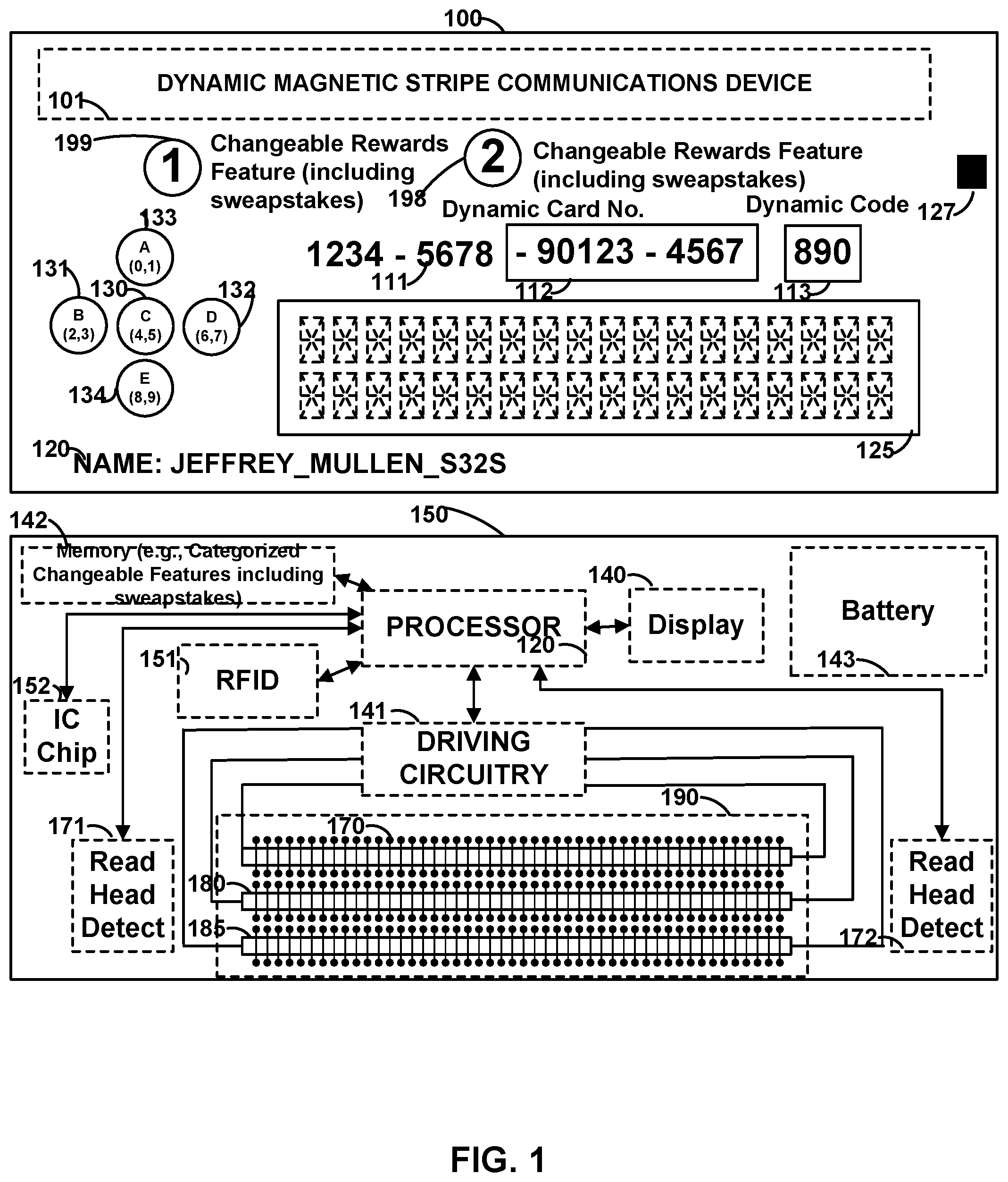 Patent US12361798 — Cards, devices, systems, and methods for advanced payment game of skill and game of chance functionality — Figure 1
