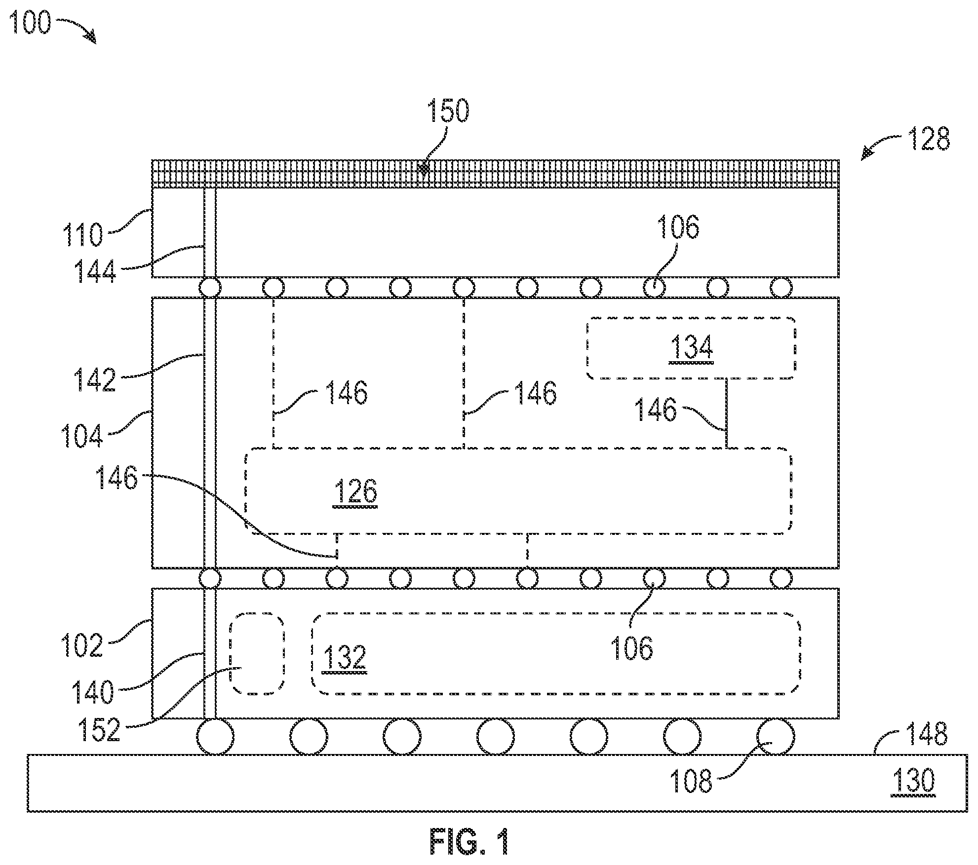 Patent US12361808 Figure 1 – Tamper sensor for 3-dimensional die stack
