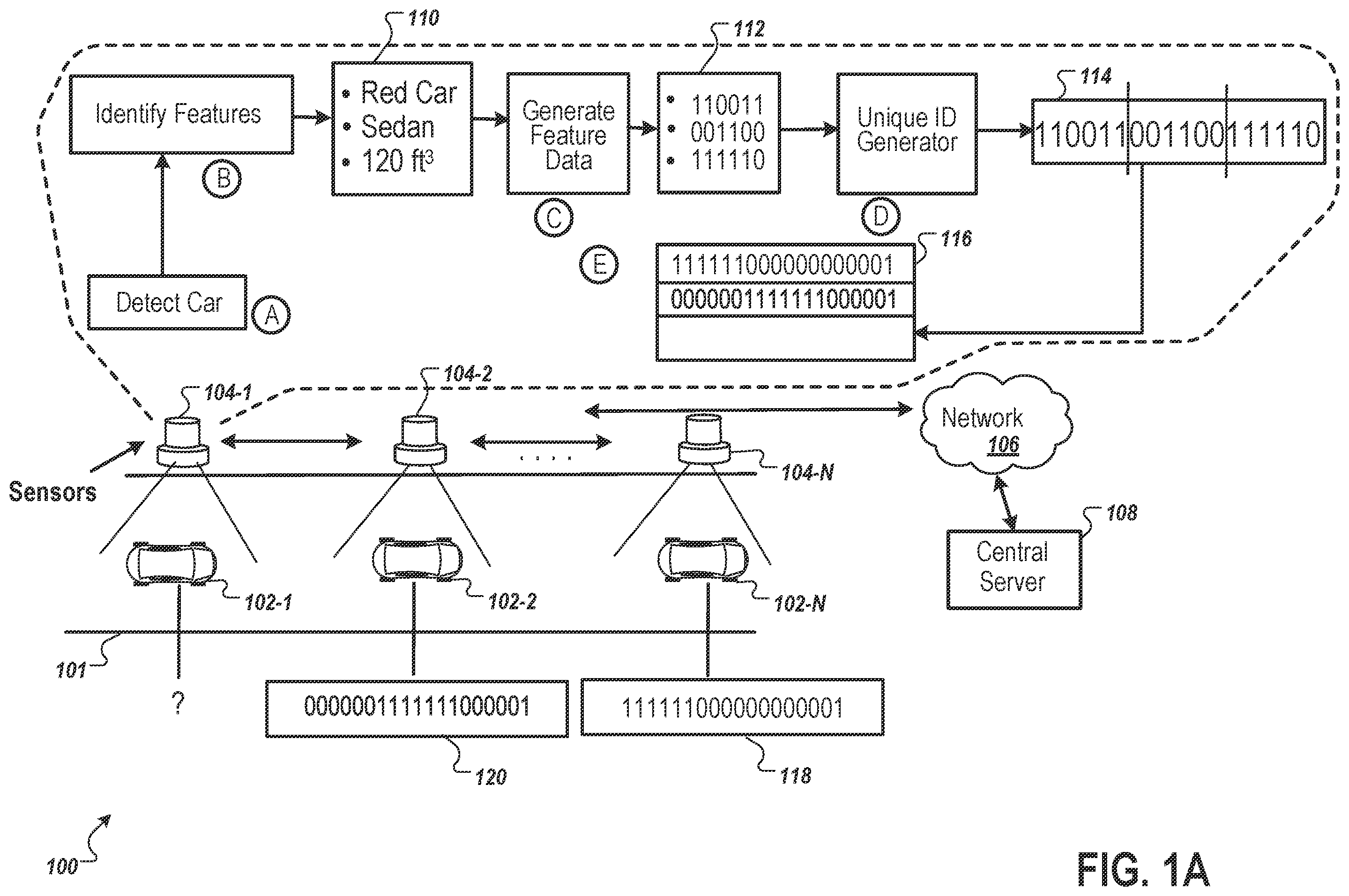 Patent US12361822 — Road element sensors and identifiers — Figure 1