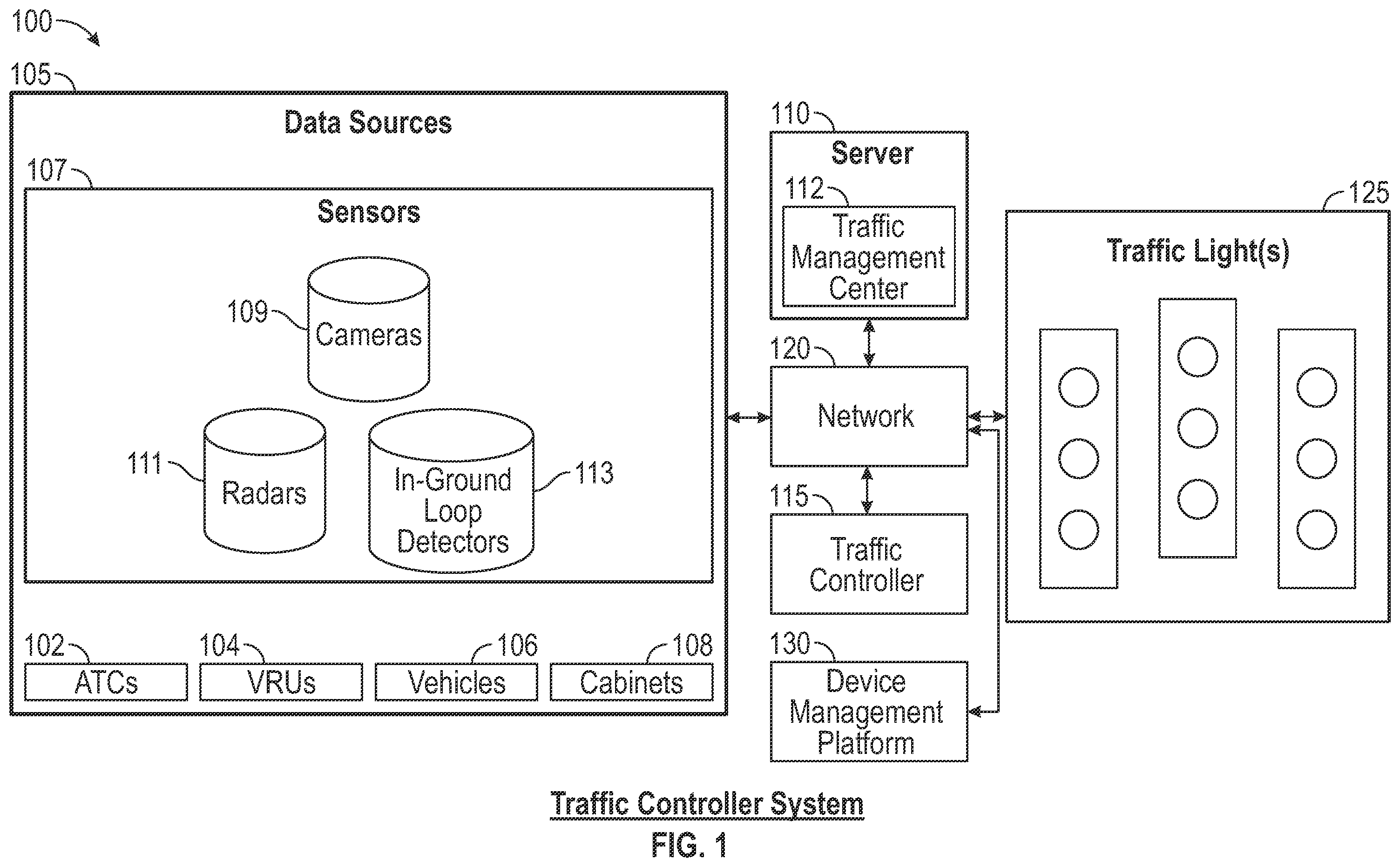 Patent US12361823 — Integrated traffic controller — Figure 1