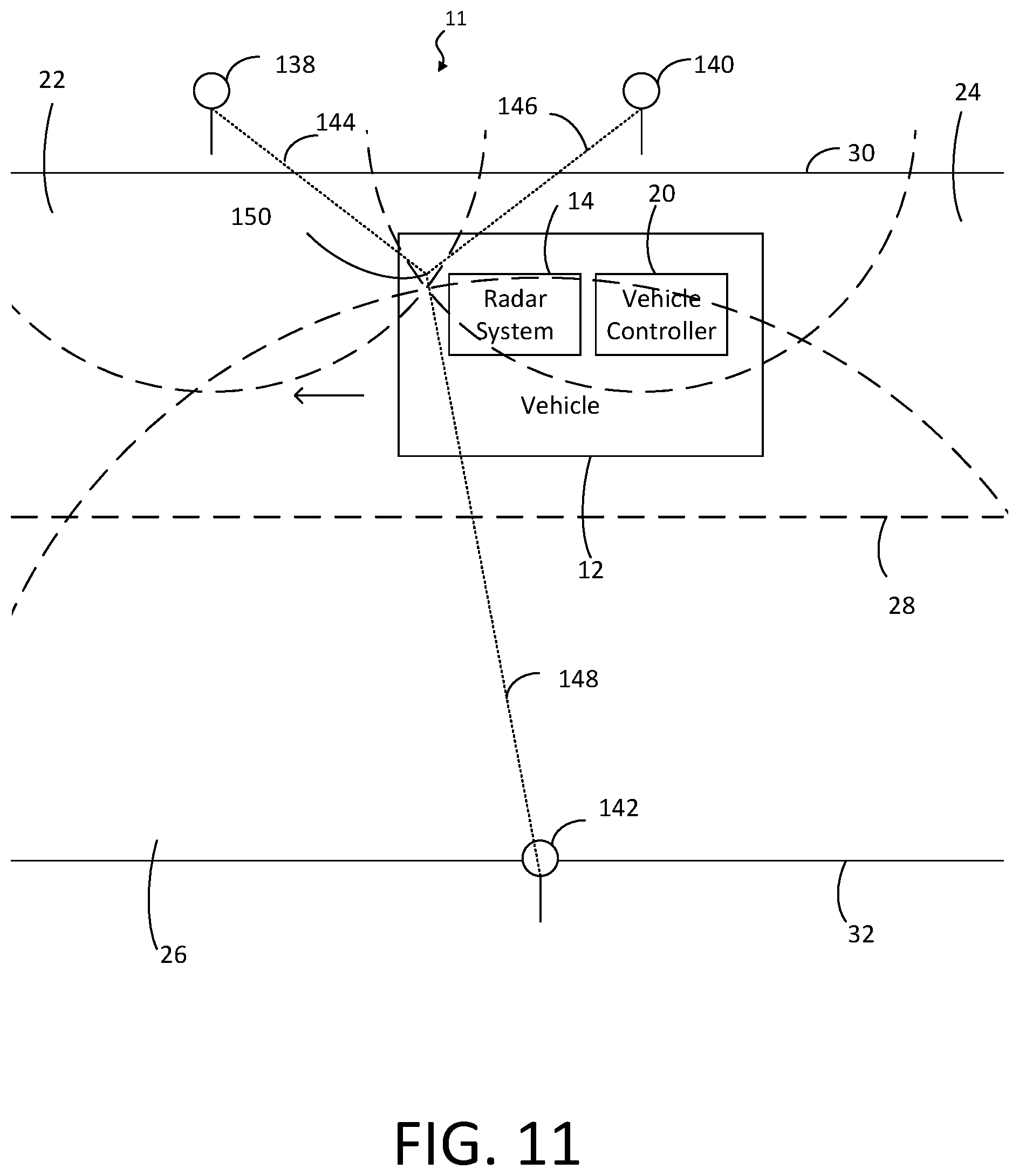 Patent US12361825 Figure 11 – Traffic signal systems for communicating with vehicle sensors