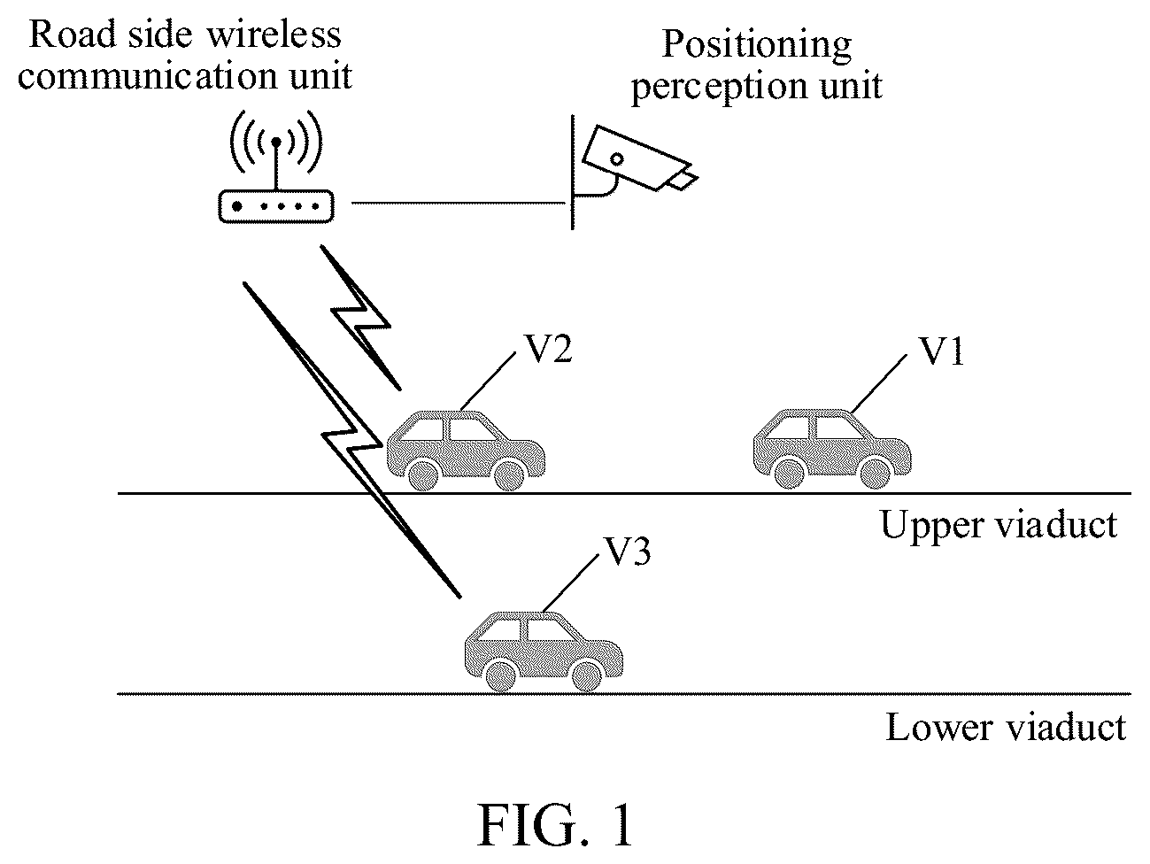 Patent US12361828 — Cooperative vehicle-infrastructure system, elevation conversion update method and apparatus based on vehicle-infrastructure cooperation, and storage medium — Figure 1