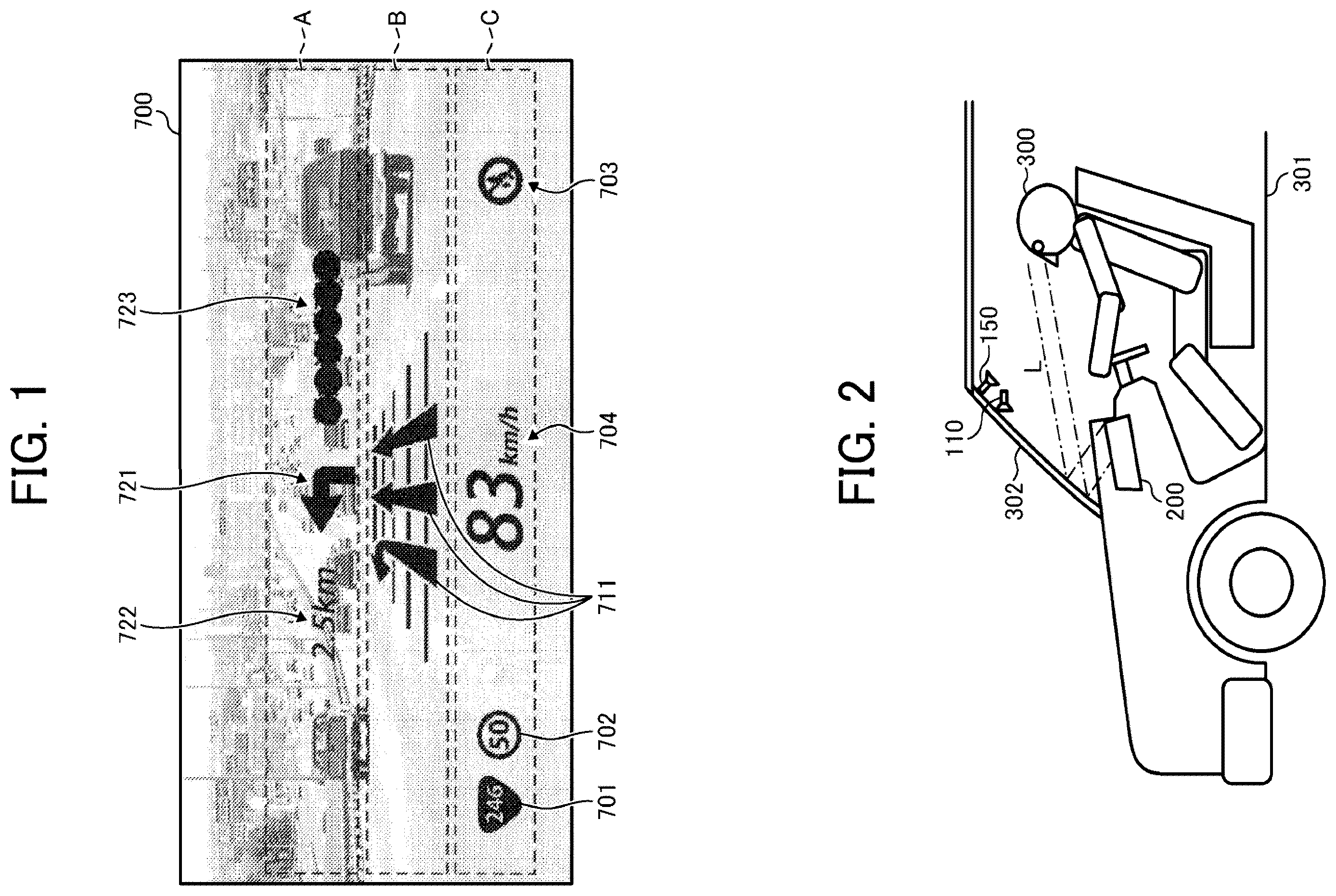 Patent US12361850 Figure 1 – Information provision device, information provision method, and recording medium storing information provision program for a vehicle display