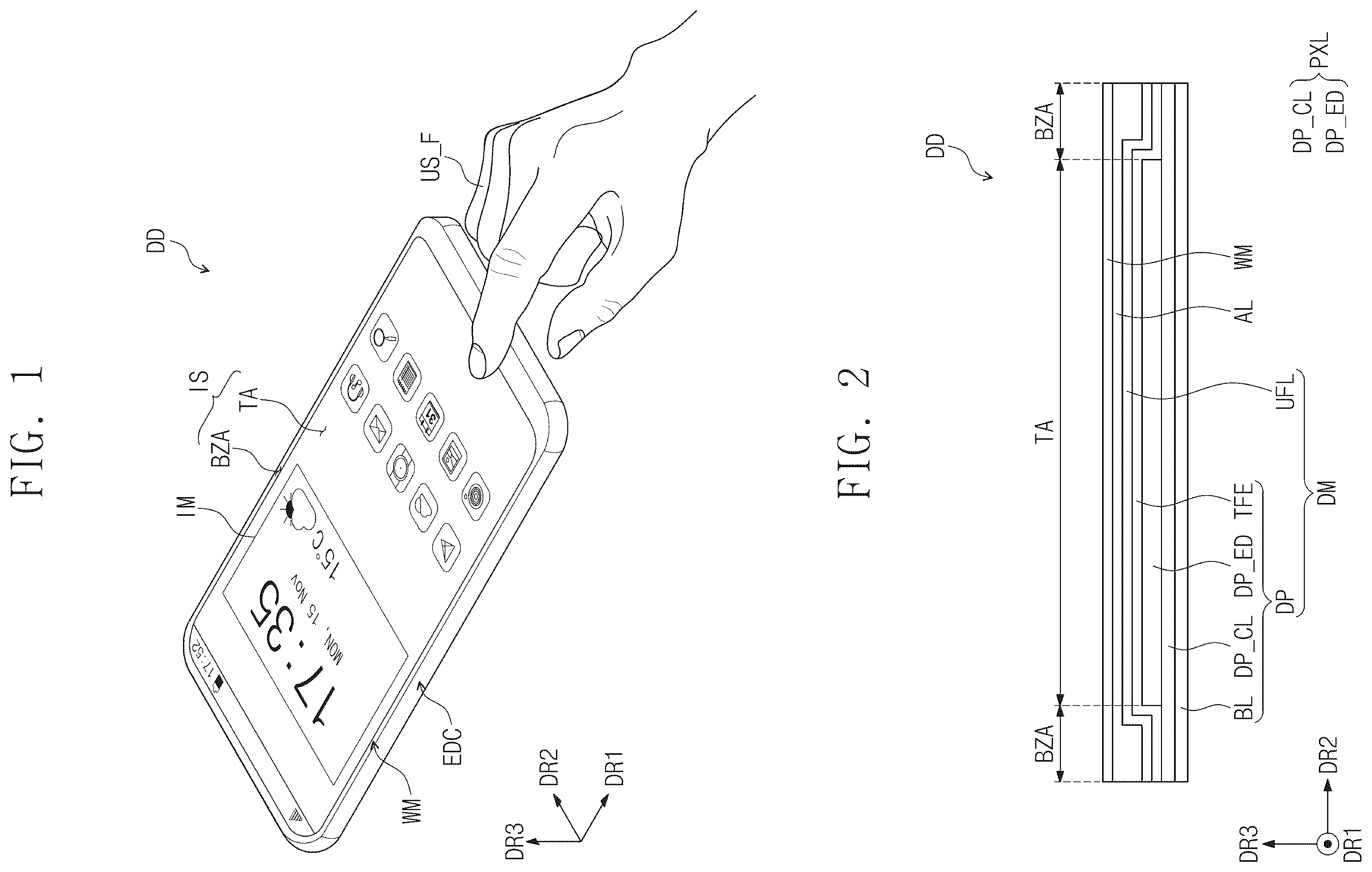 Patent US12361870 Figure 1 – Electronic device