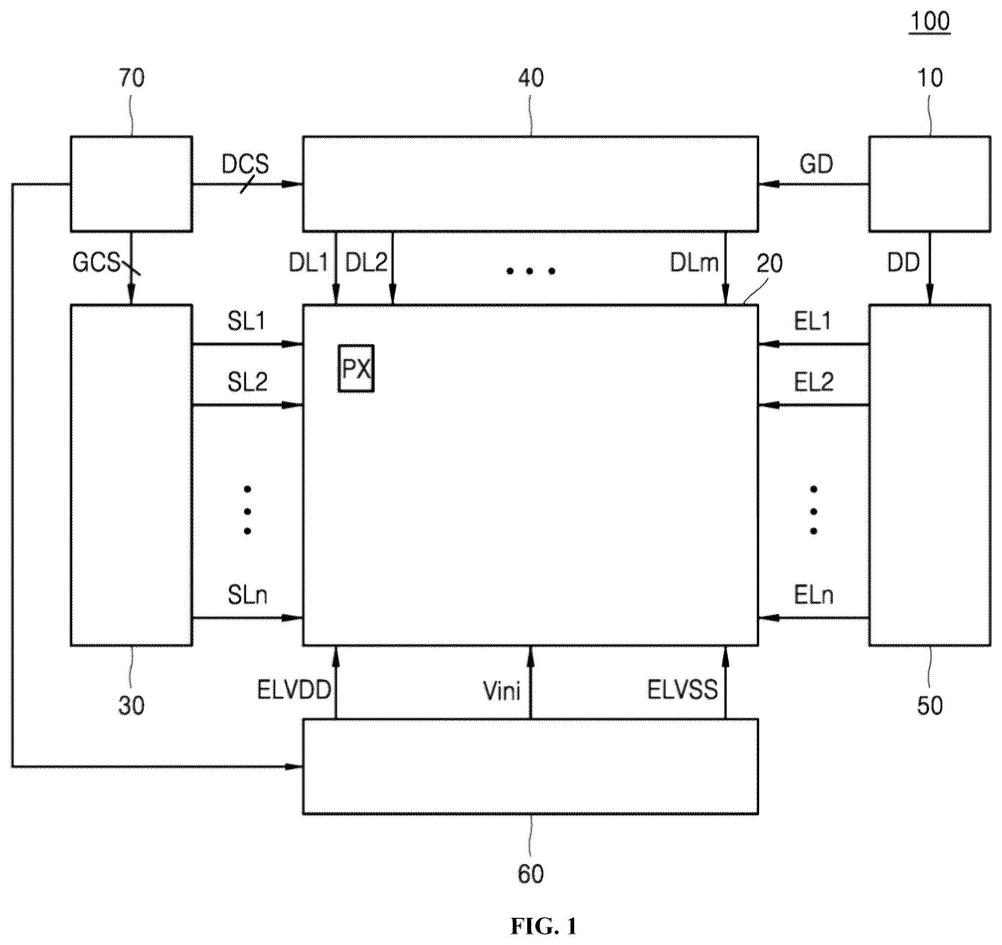 Patent US12361876 — Display device and method for providing low luminance power therefor — Figure 1