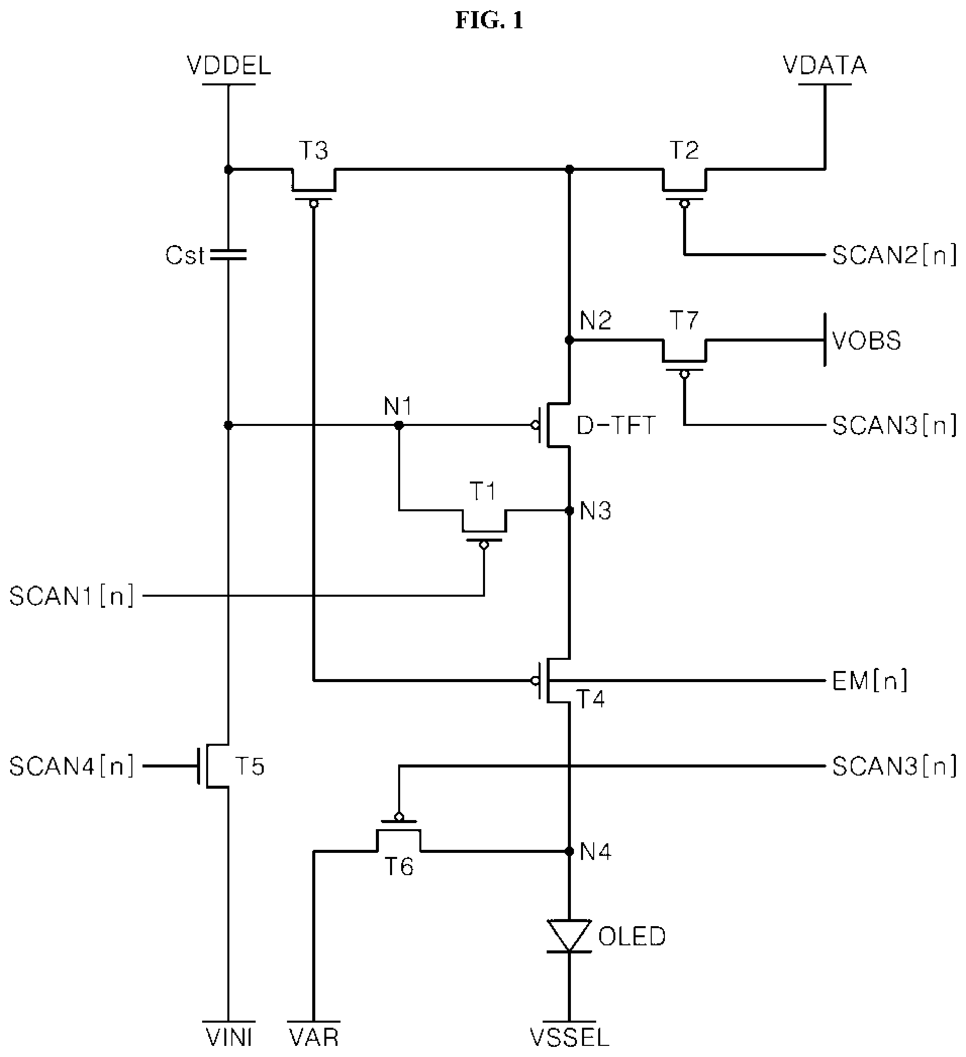 Patent US12361877 — Display device operating in variable refresh rate based on operating frequency and driving method — Figure 1
