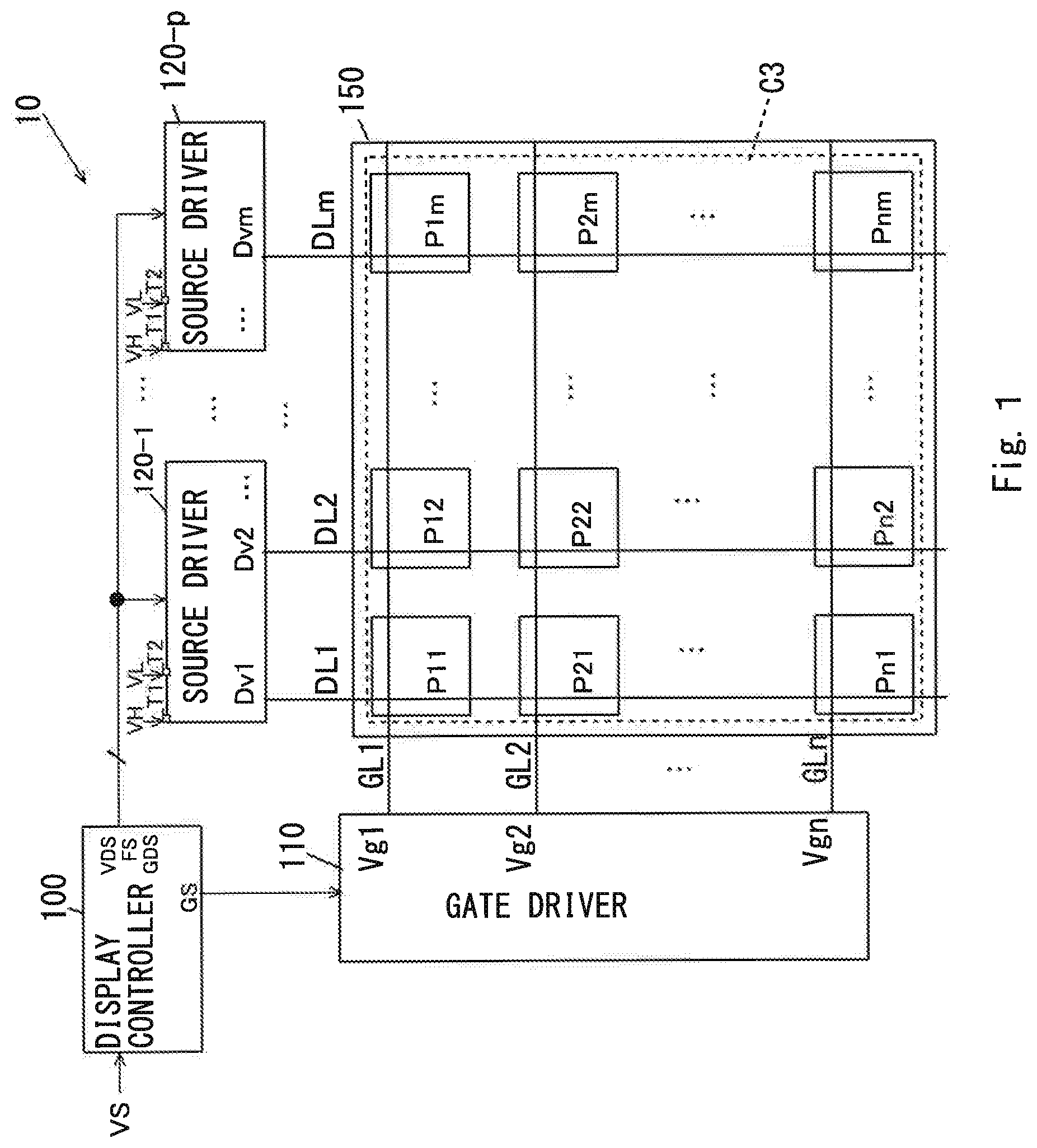 Patent US12361908 — Display apparatus, source driver, and gradation voltage generating circuit — Figure 1
