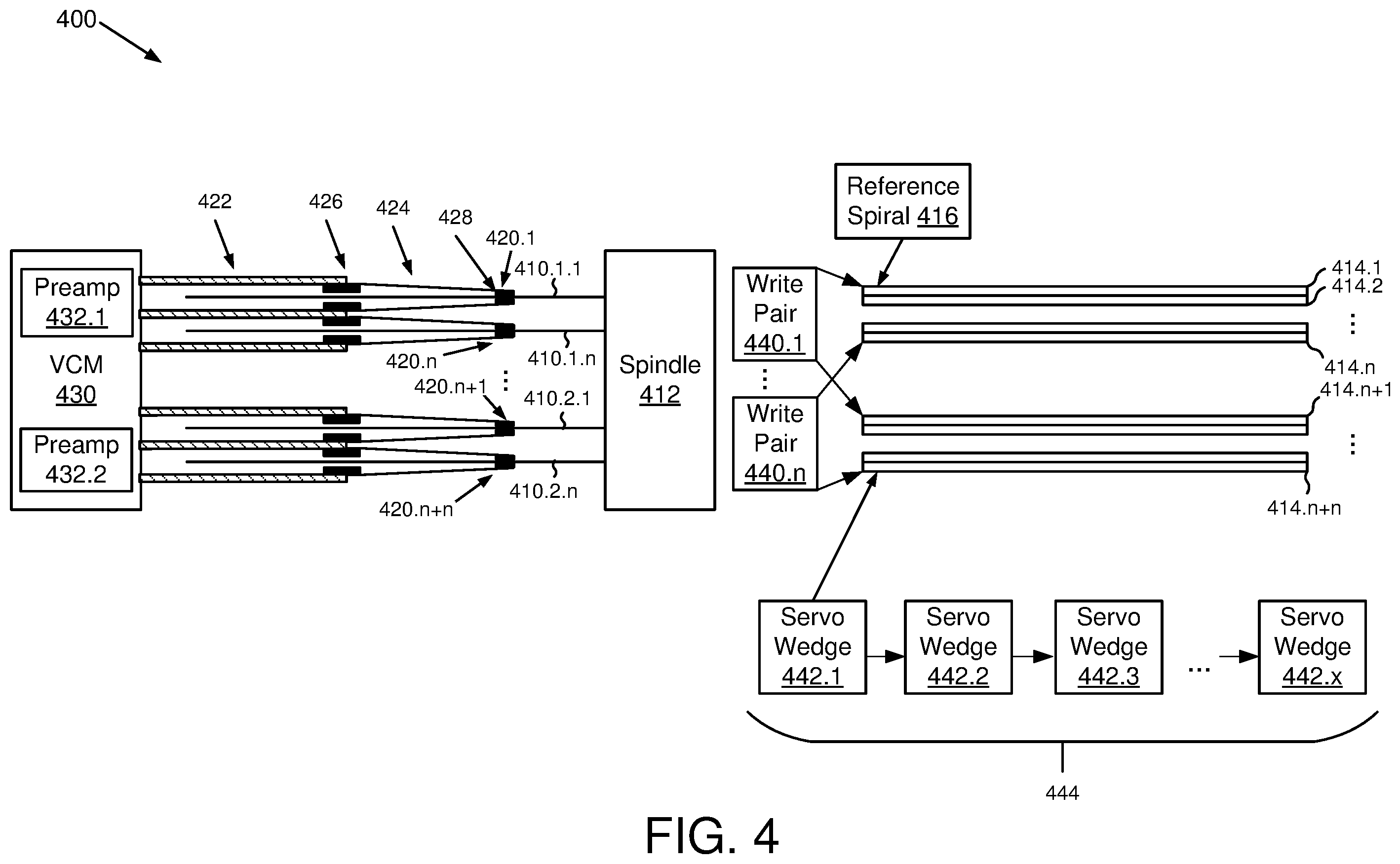 Patent US12361968 Figure 7 – Servo interface circuitry for parallel self-servo write