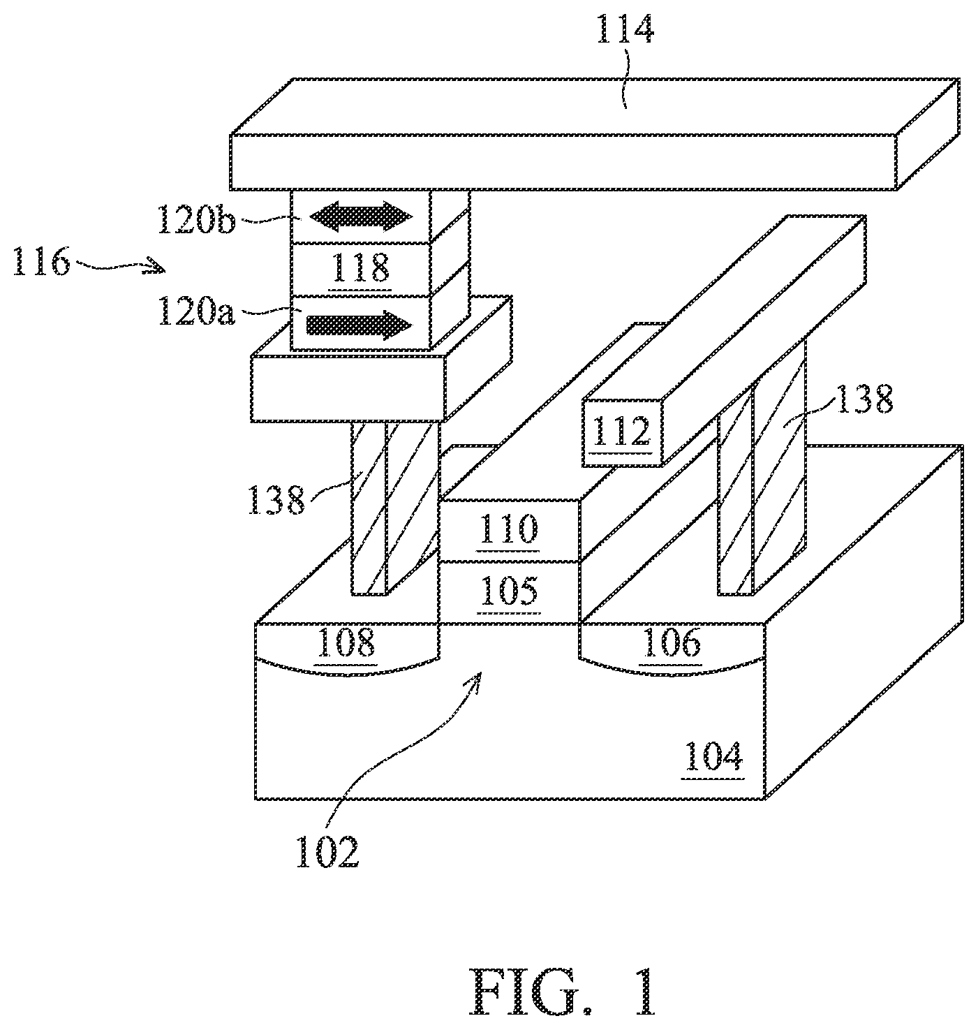 Patent US12361994 — Semiconductor memory structure and method for forming the semiconductor memory structure — Figure 1