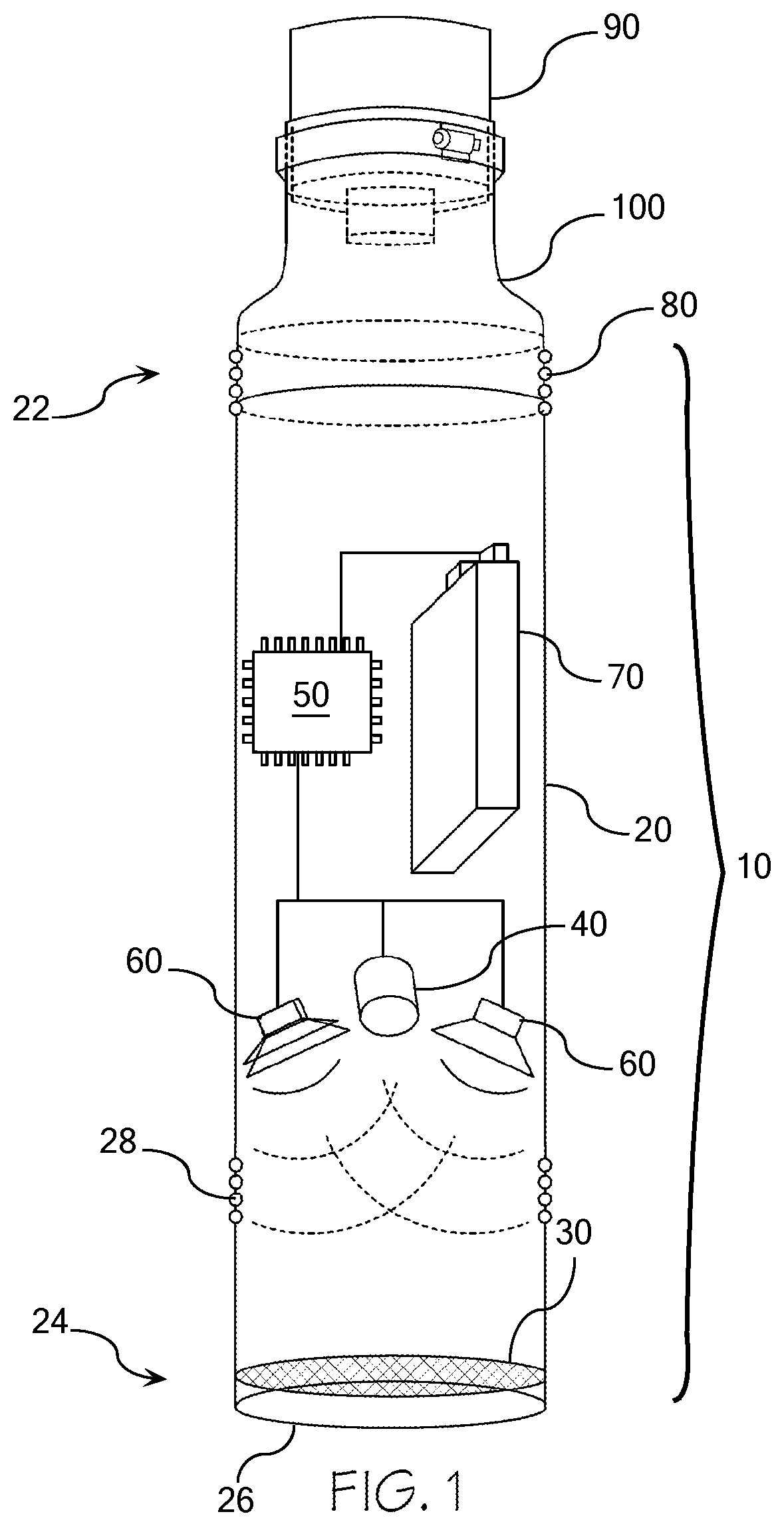 Patent US12365014 — Acoustic duster — Figure 1