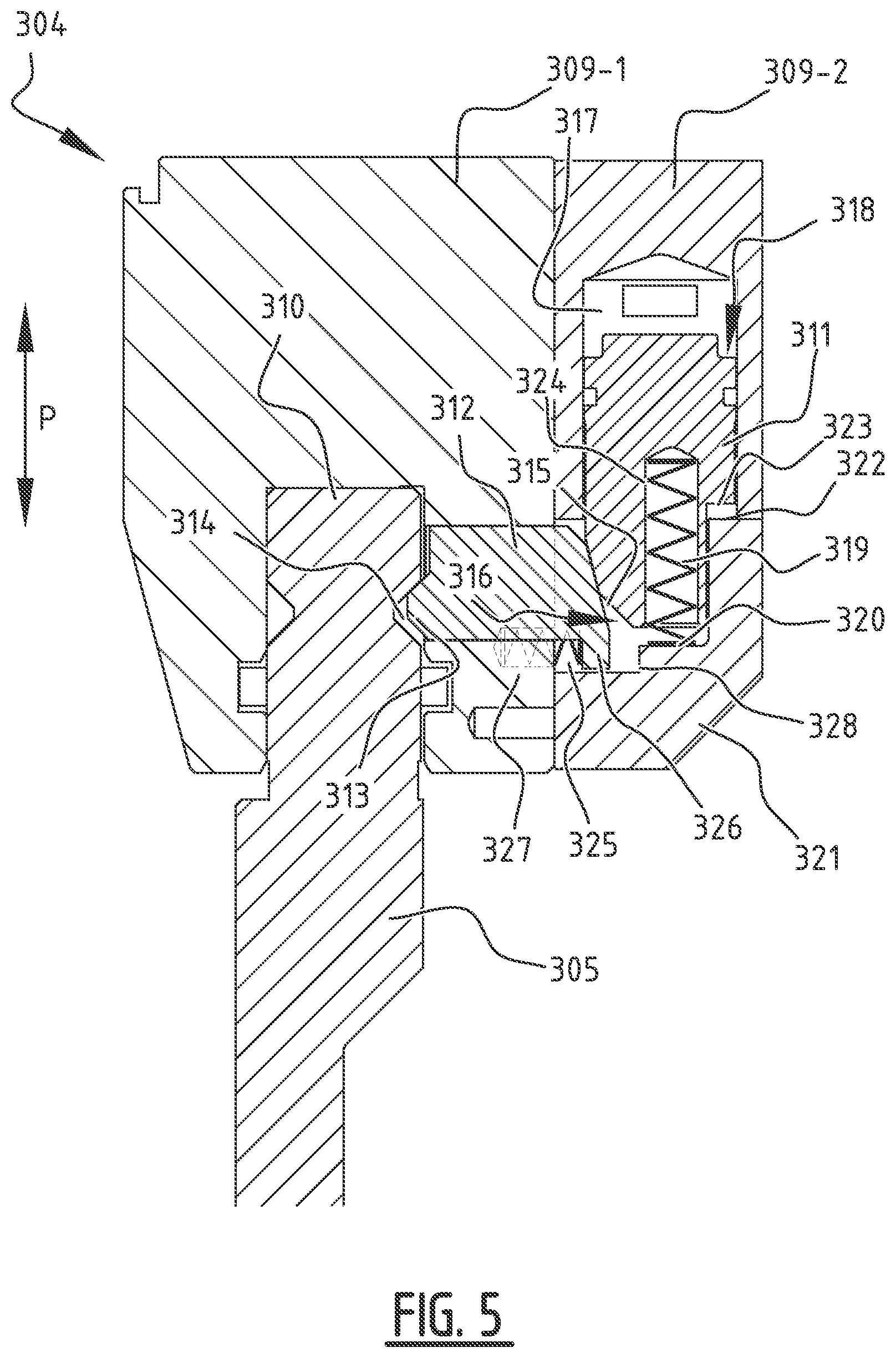 Patent US12365018 Figure 7 – Clamping system for a press brake having an integrally formed cavity or chamber and press brake comprising such a clamping system