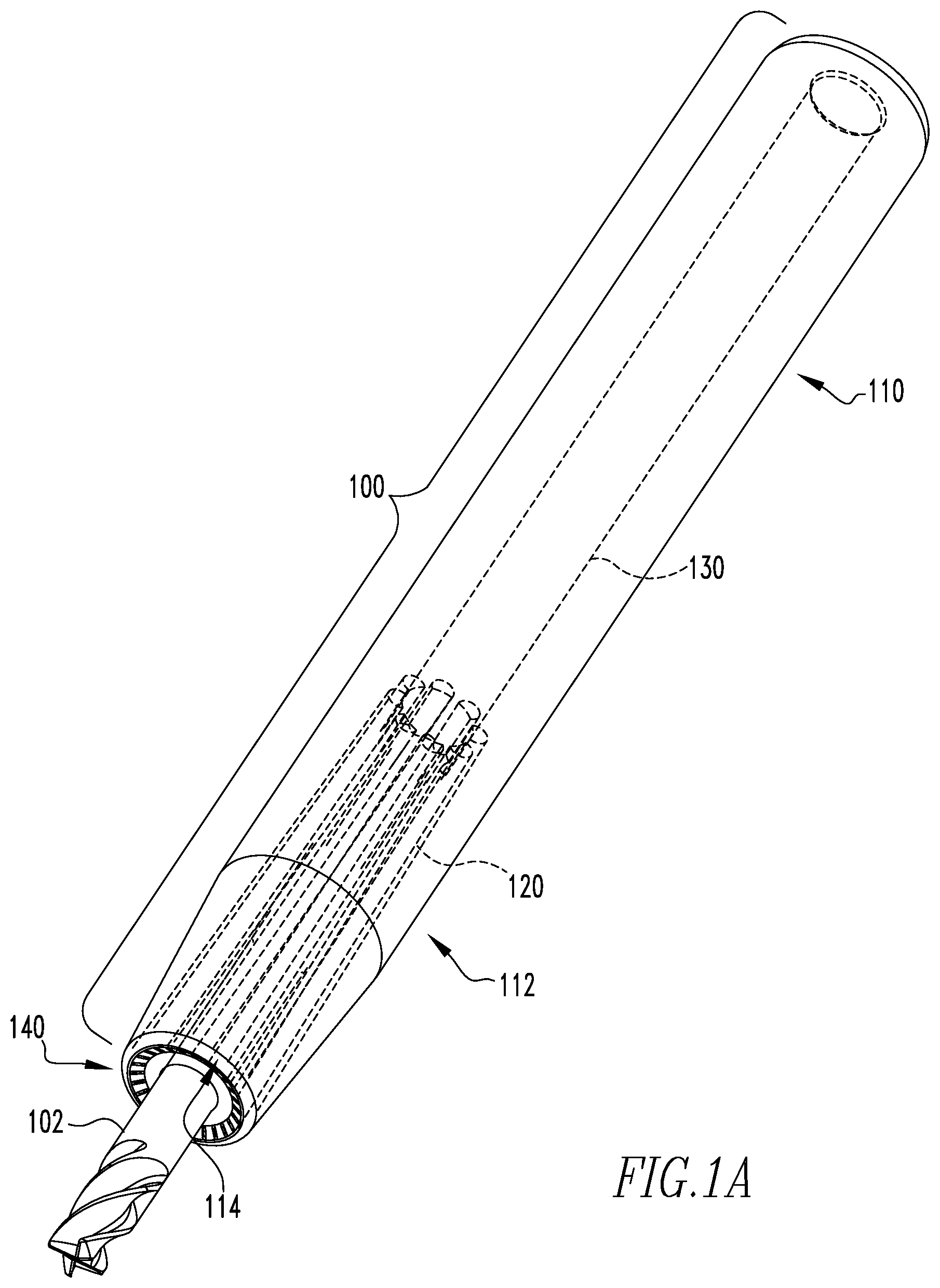Patent US12365035 — Tool holders with fluid directing passages — Figure 1