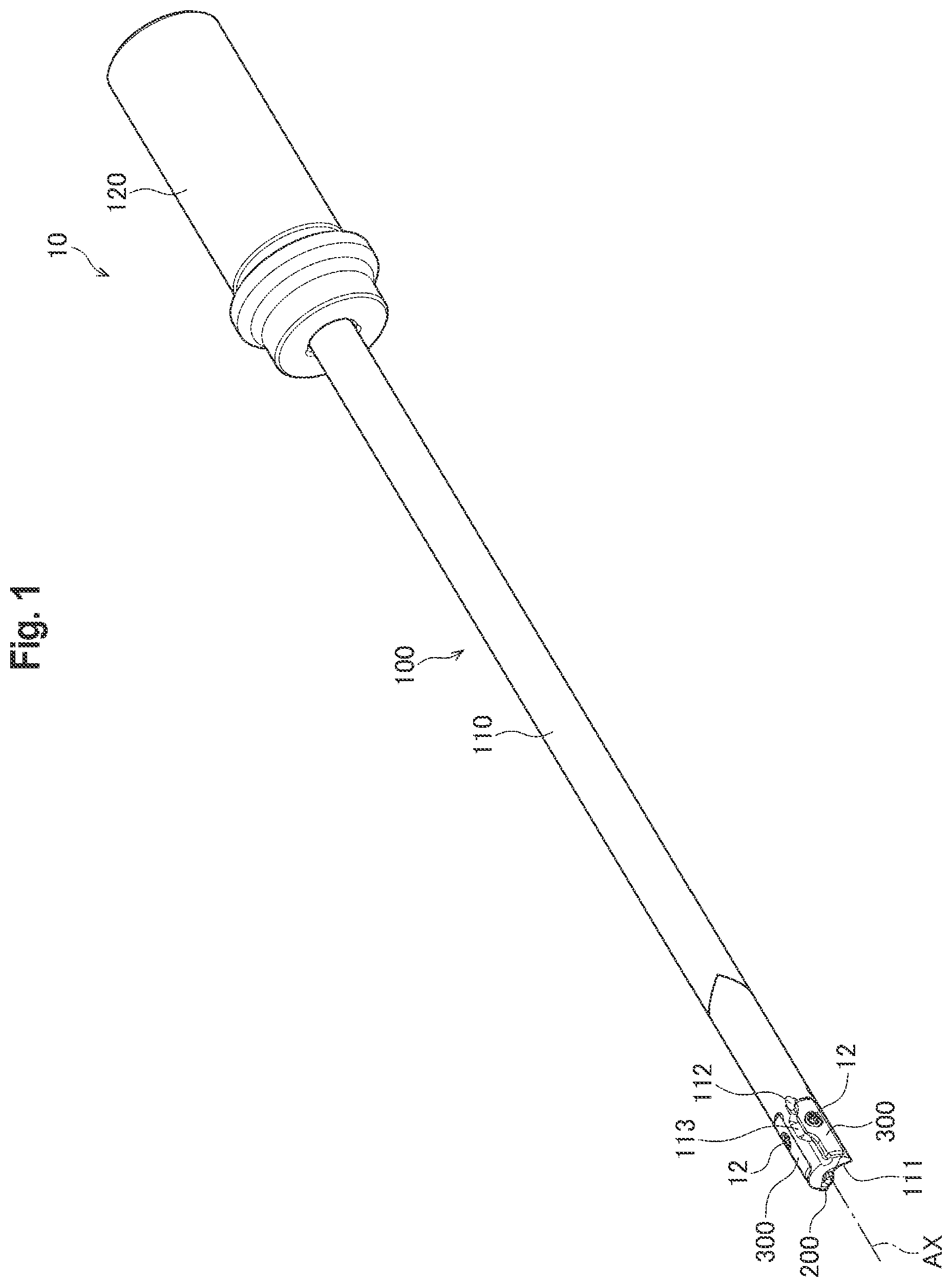 Patent US12365037 — Guide pad and gun drill having guide pad — Figure 1