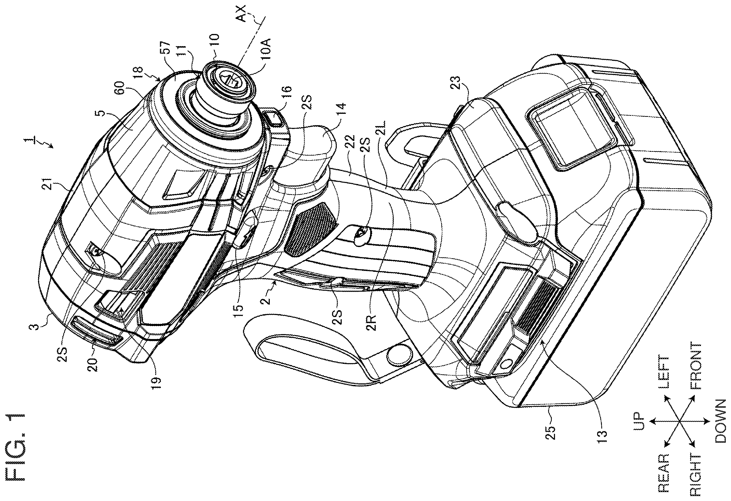 Patent US12365080 — Electric work machine — Figure 1