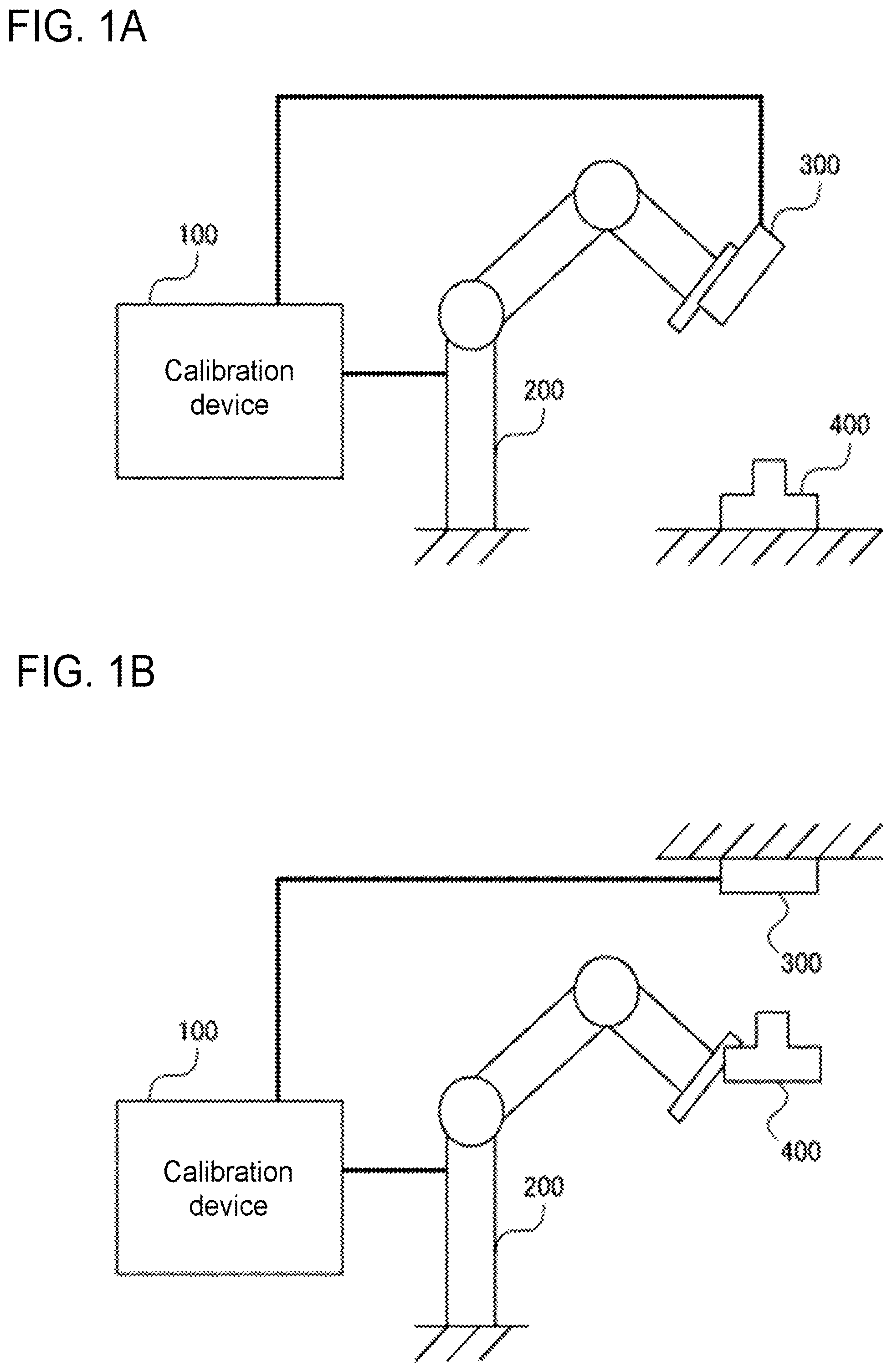 Patent US12365091 — Calibration device, and method for automatic setting of calibration — Figure 1