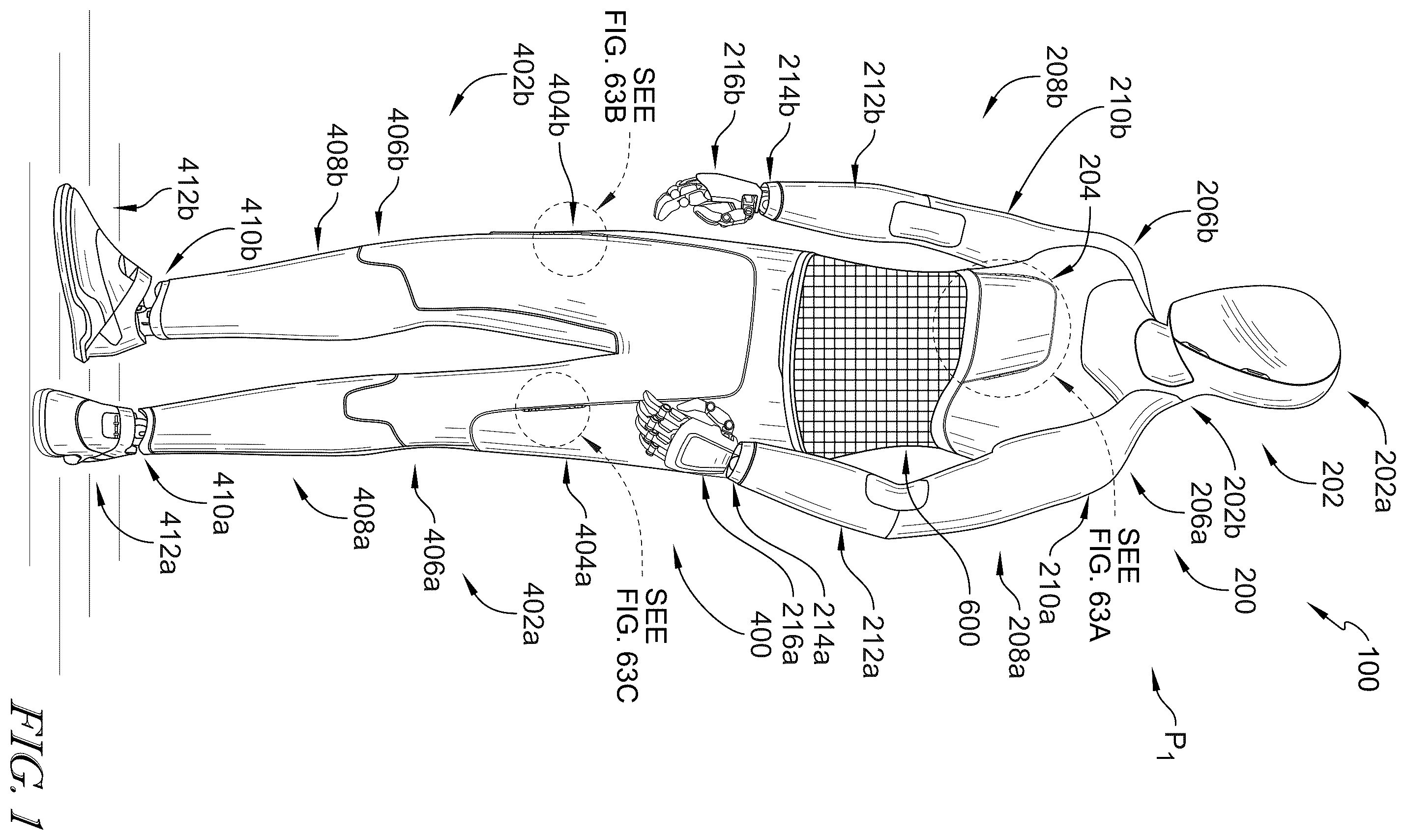 Patent US12365094 Figure 1 – Head and neck assembly for a humanoid robot