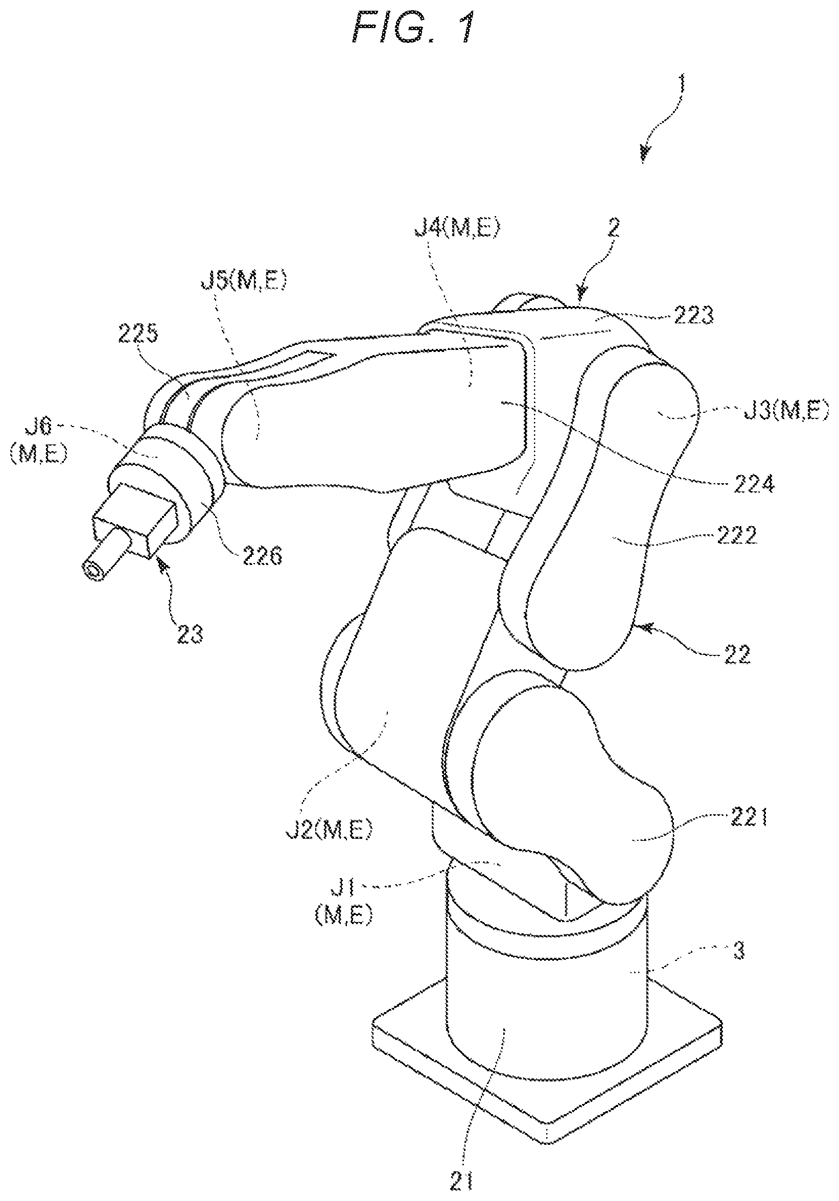 Patent US12365096 Figure 1 – Robot controller and robot system