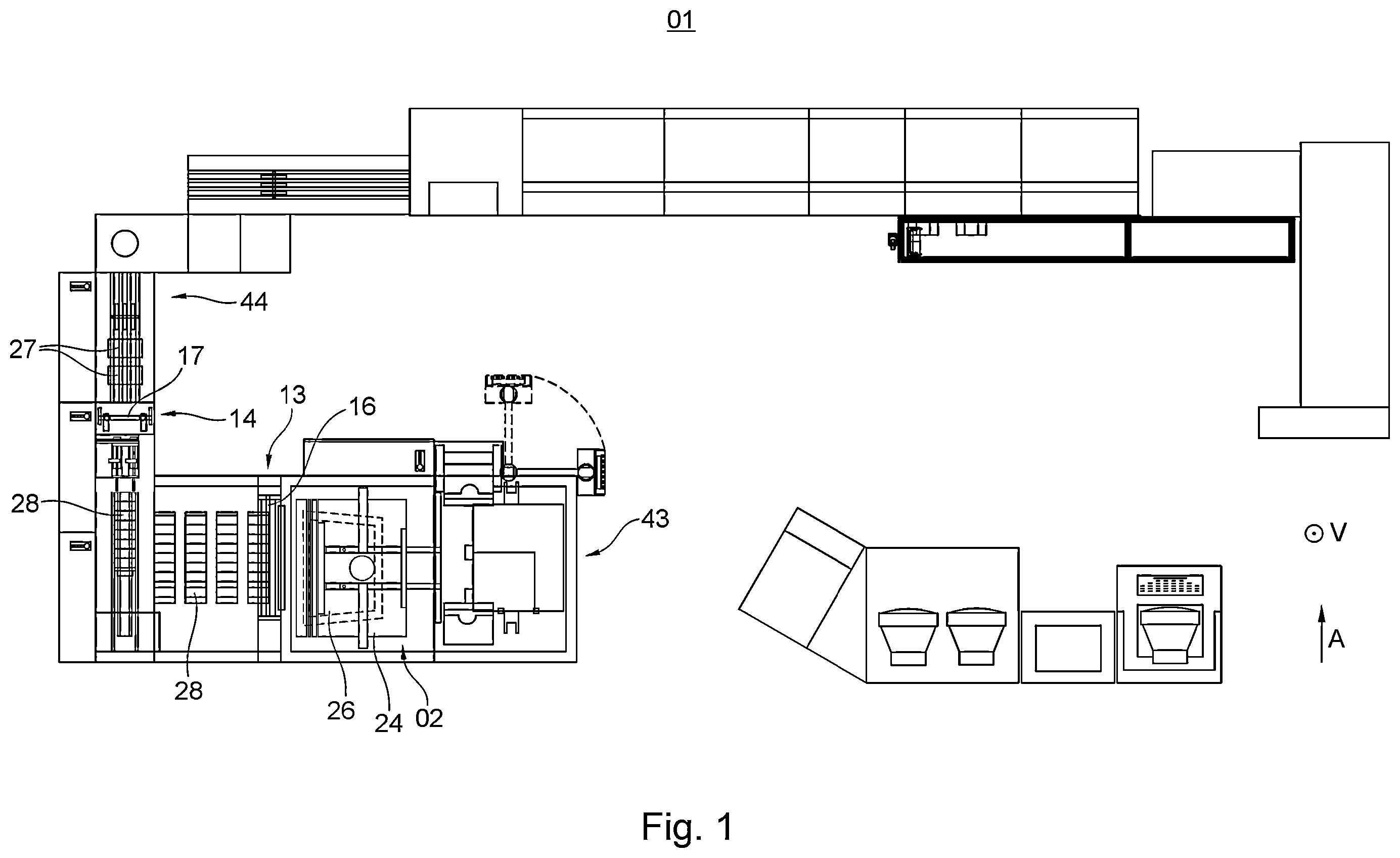 Patent US12365108 — Pile cutting apparatus with support element — Figure 1