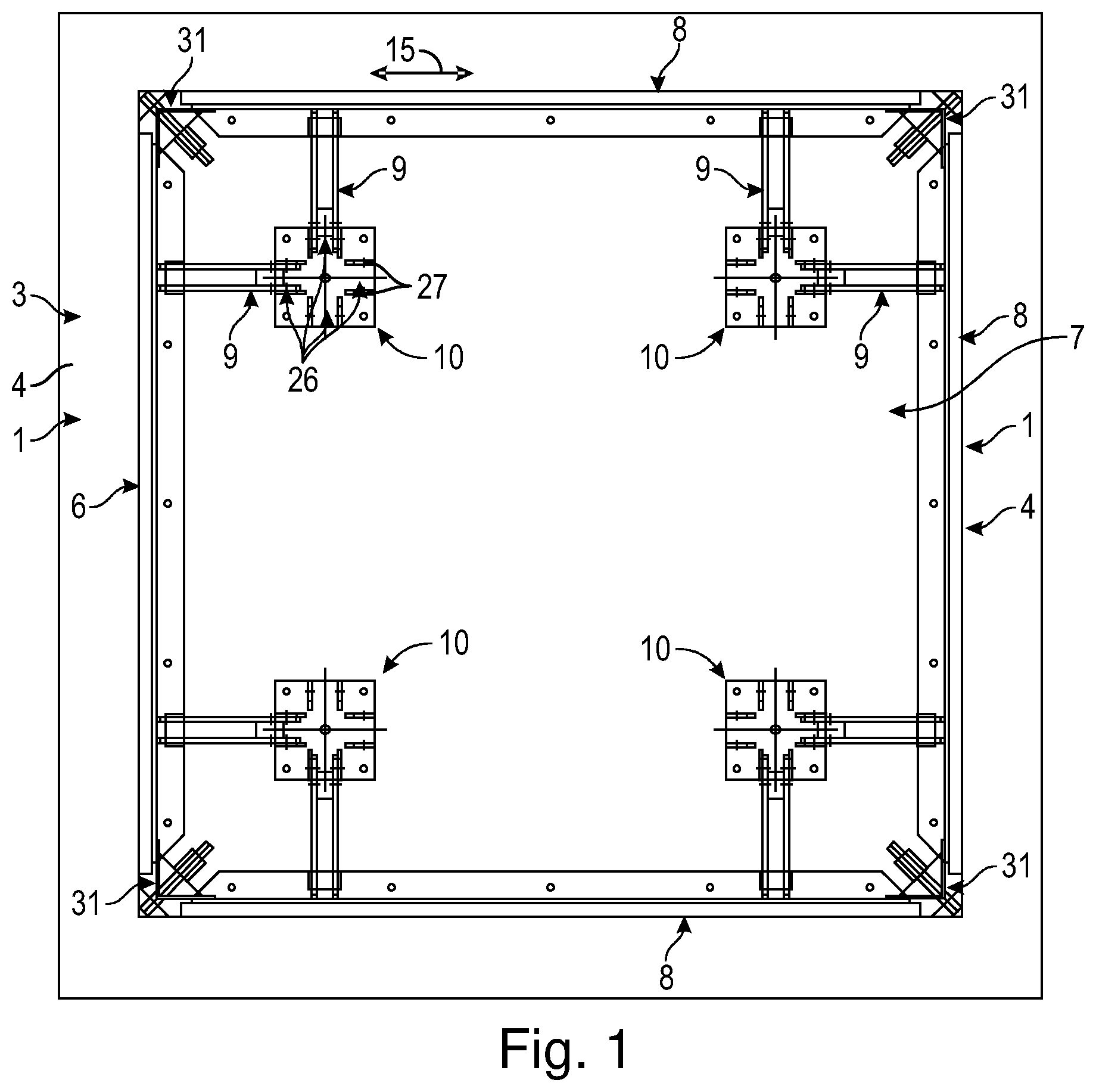 Patent US12365112 Figure 1 – Formwork