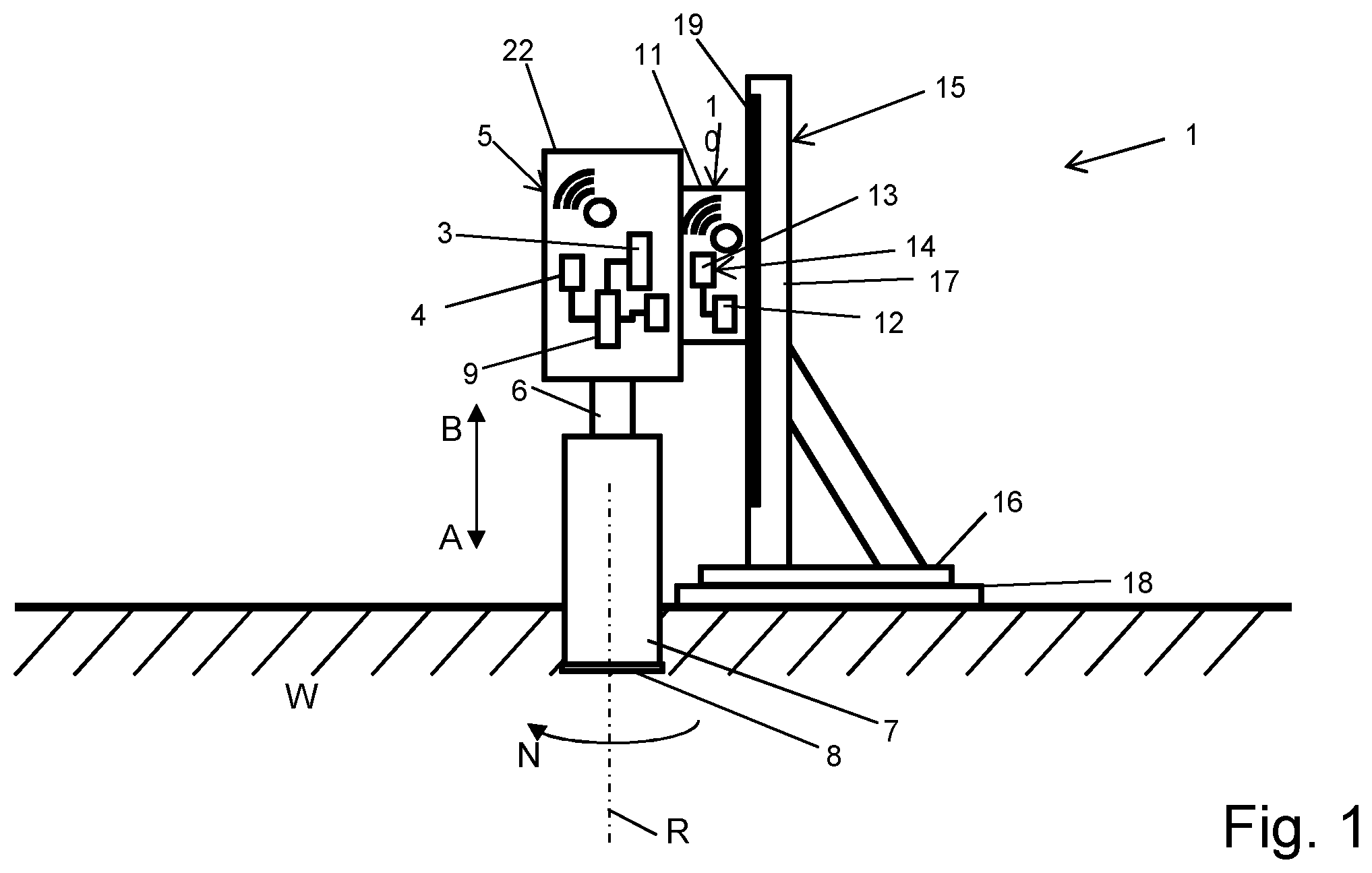 Patent US12365114 — Method and system for establishing a connection between a machine tool and an auxiliary device and testing an emergency cutout functionality of the auxiliary device — Figure 1