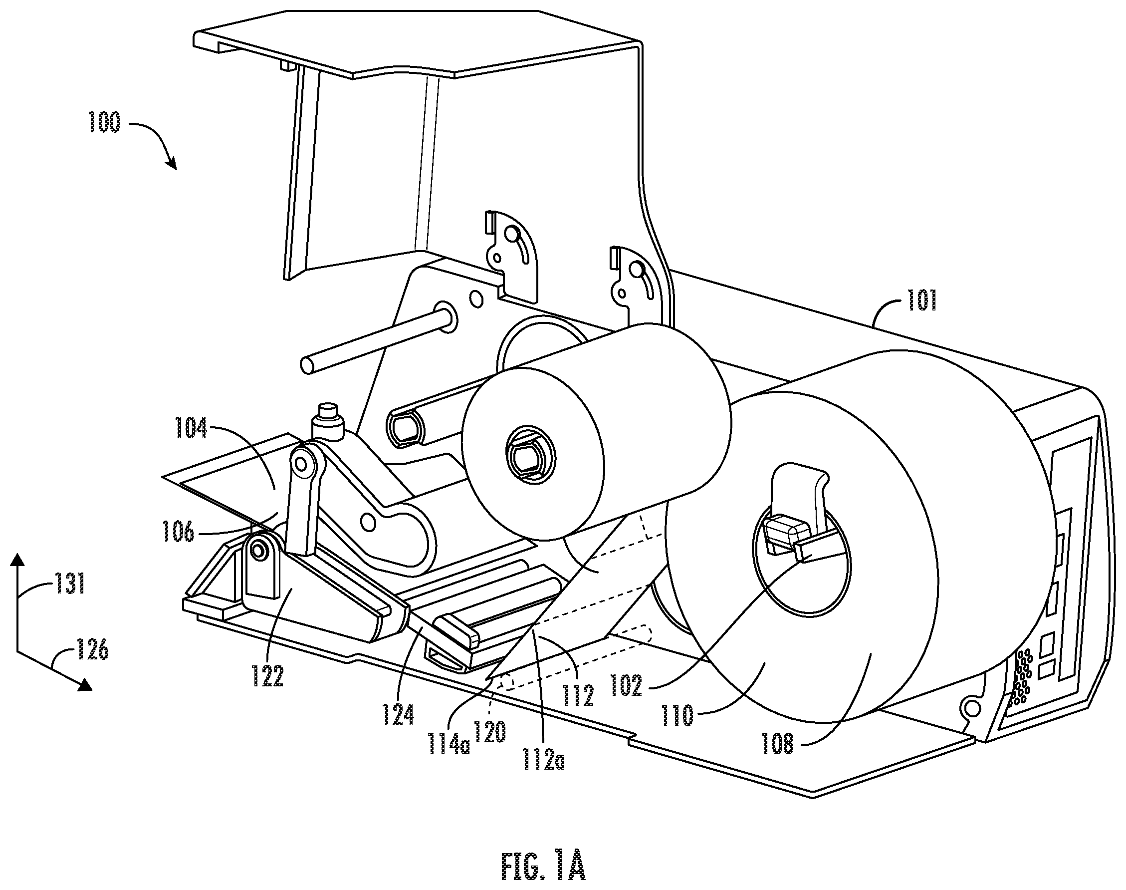 Patent US12365191 — Media guide assembly for printing apparatus — Figure 1