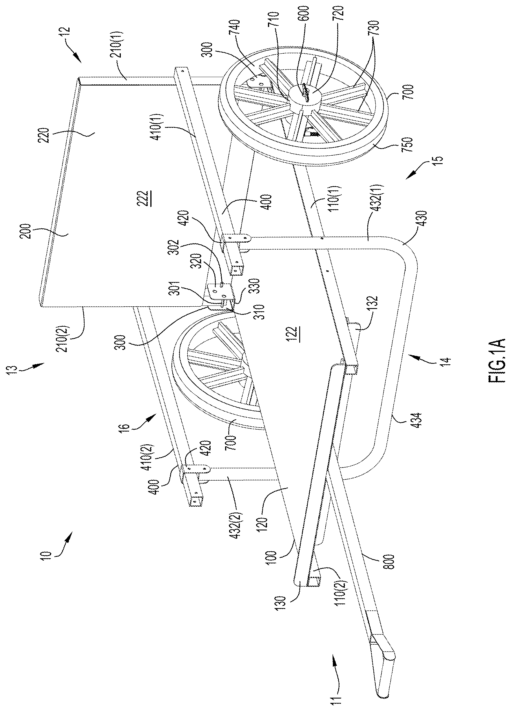 Patent US12365201 — Collapsible support structure — Figure 1