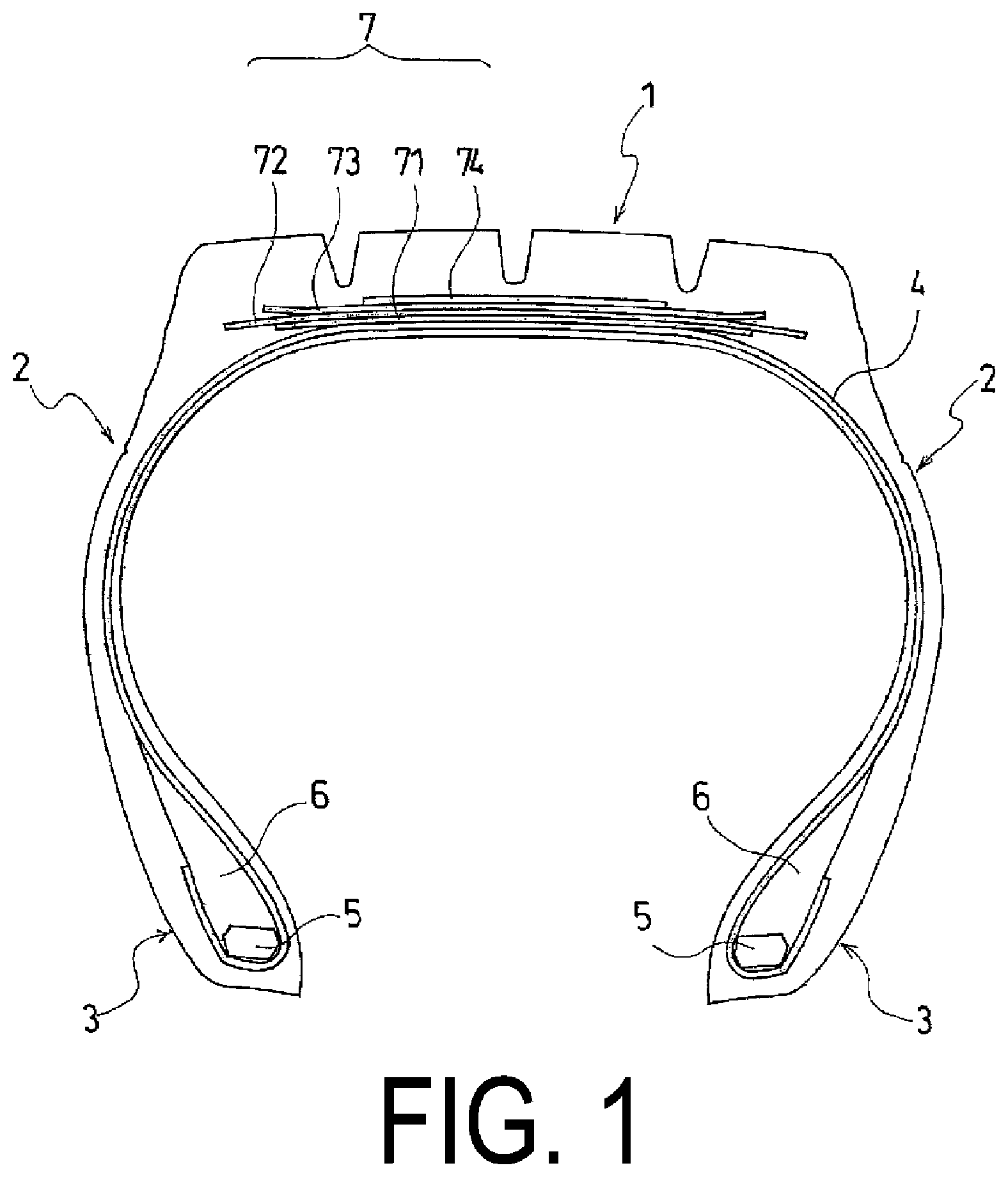 Patent US12365205 — Pneumatic tire — Figure 1