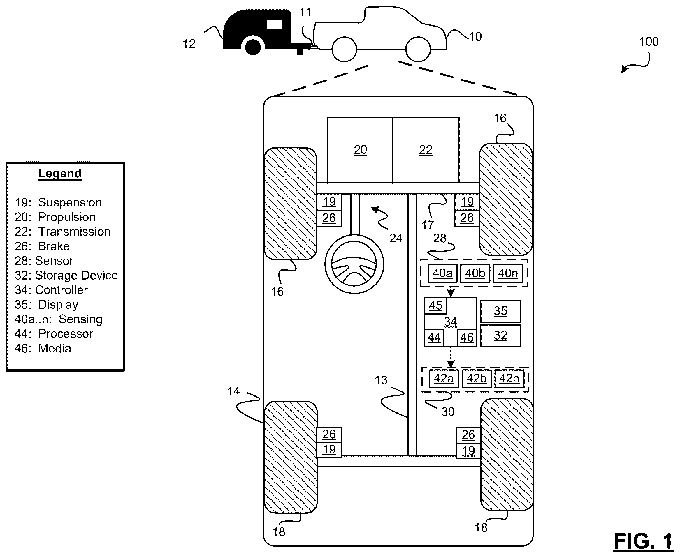 Patent US12365207 — Methods and systems for estimating trailer tongue load — Figure 1