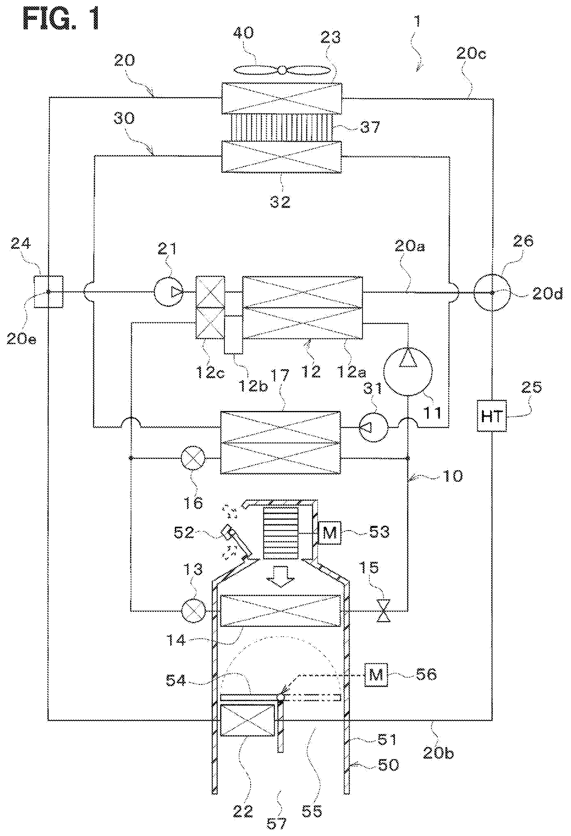 Patent US12365219 Figure 1 – Refrigeration cycle device