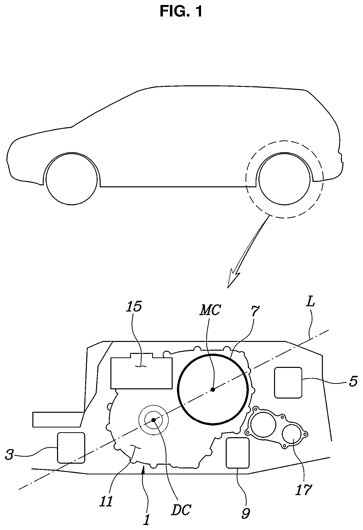 Patent US12365228 — Electric vehicle structure — Figure 1