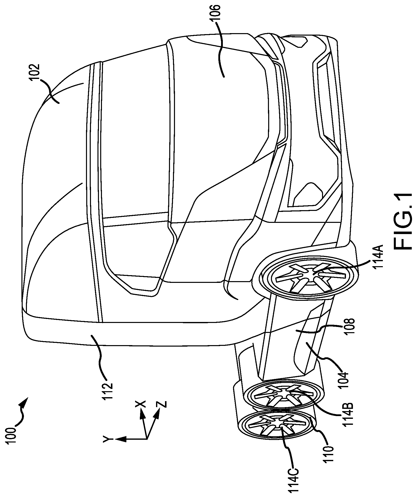 Patent US12365237 Figure 1 – Fuel cell exhaust system for fuel cell electric vehicle