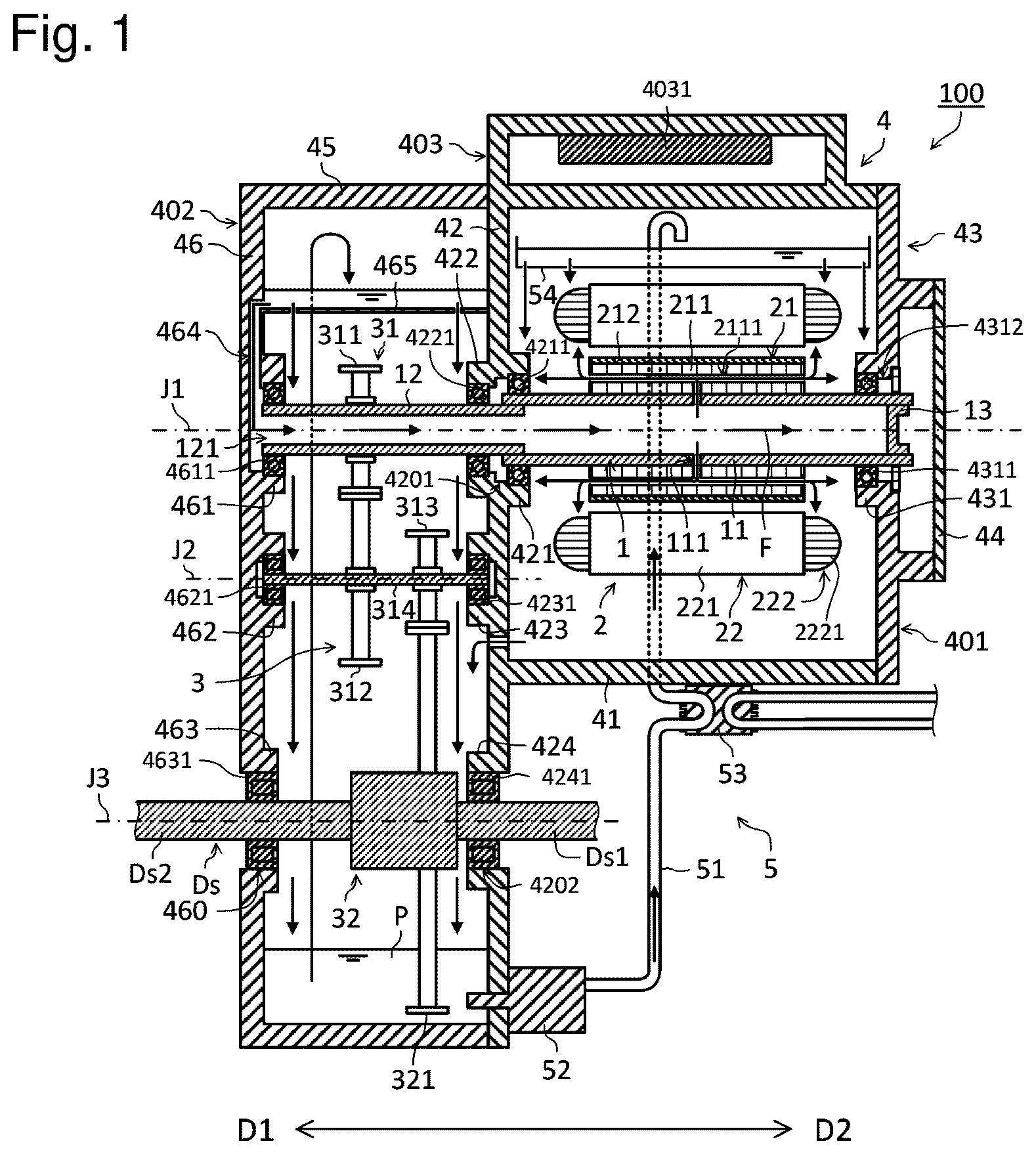 Patent US12365239 Figure 1 – Drive apparatus and vehicle