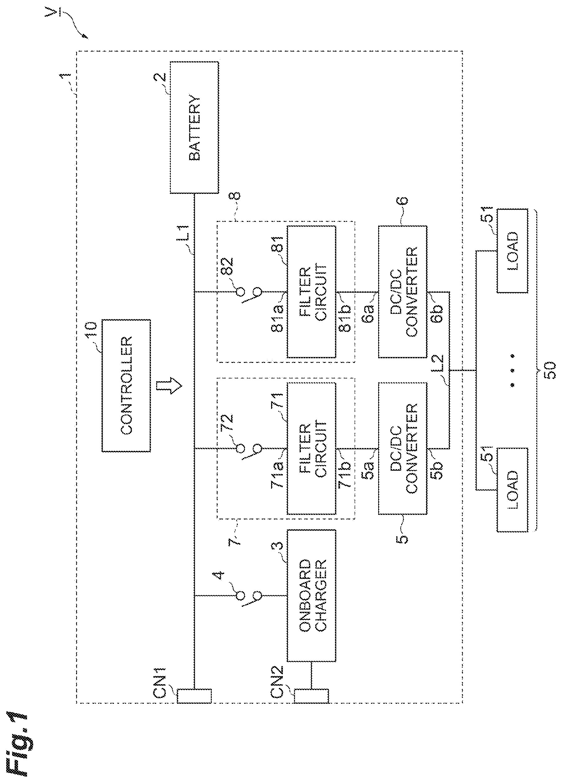 Patent US12365257 — Power supply system — Figure 1