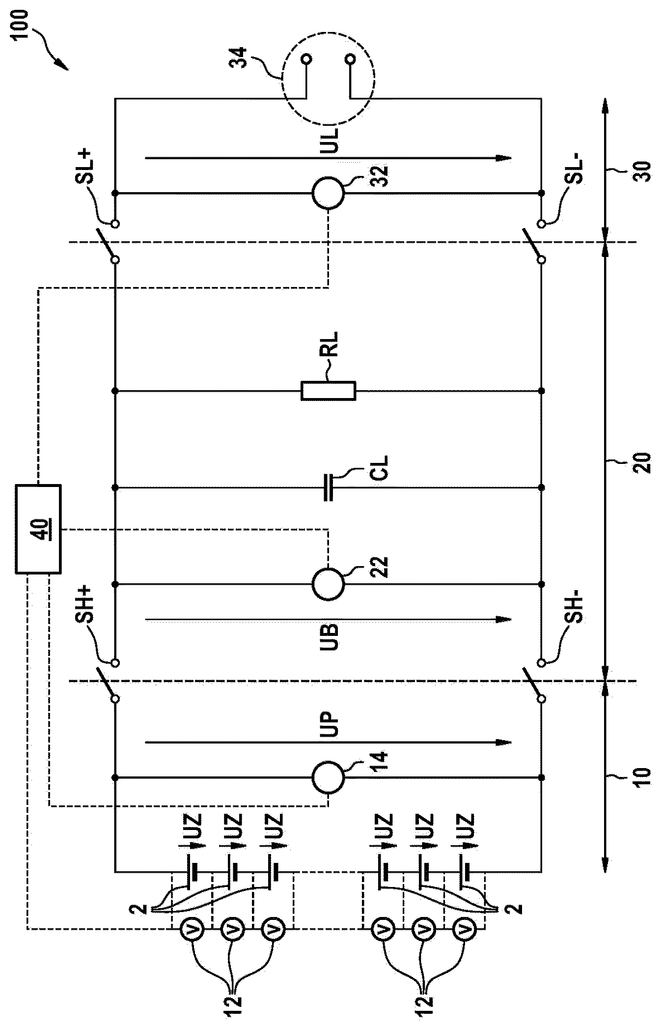 Patent US12365264 — Voltage measurement method and operating method for a vehicle on-board power supply system — Figure 1
