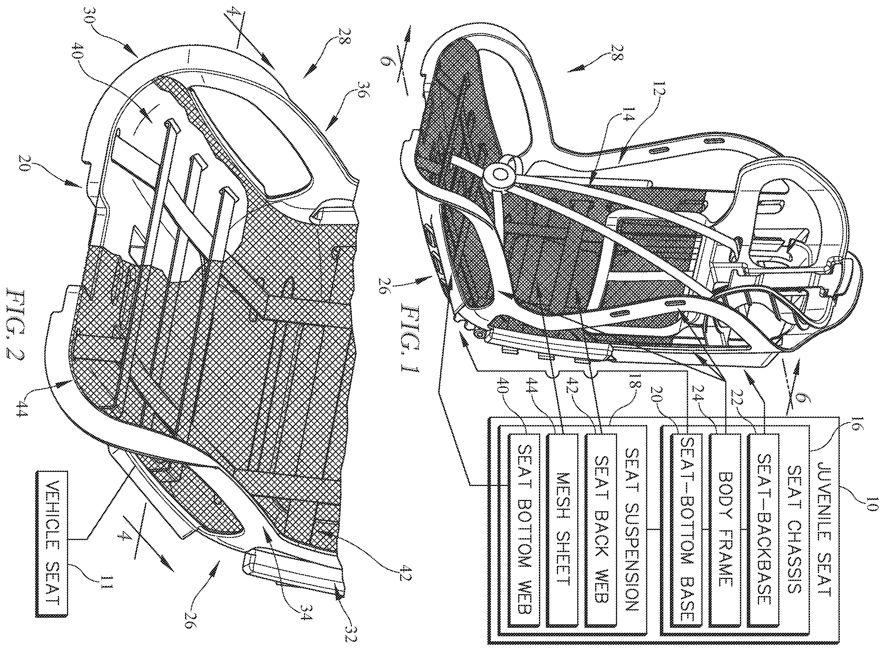 Patent US12365271 Figure 1 – Juvenile seat