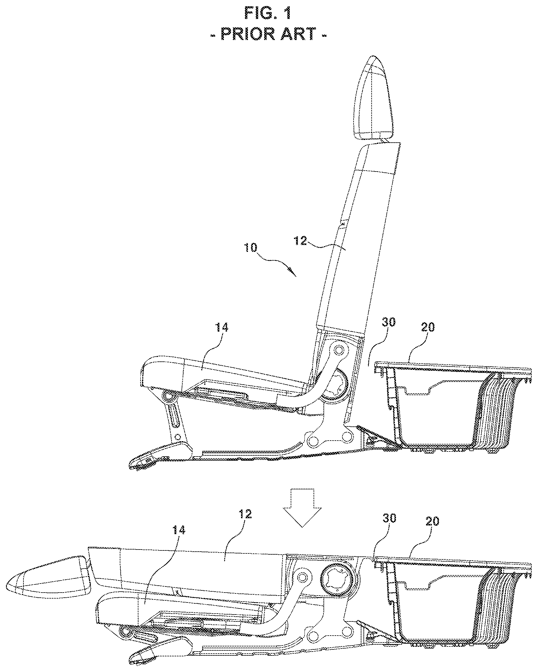 Patent US12365273 — Luggage gap cover device for vehicle rear seat — Figure 1