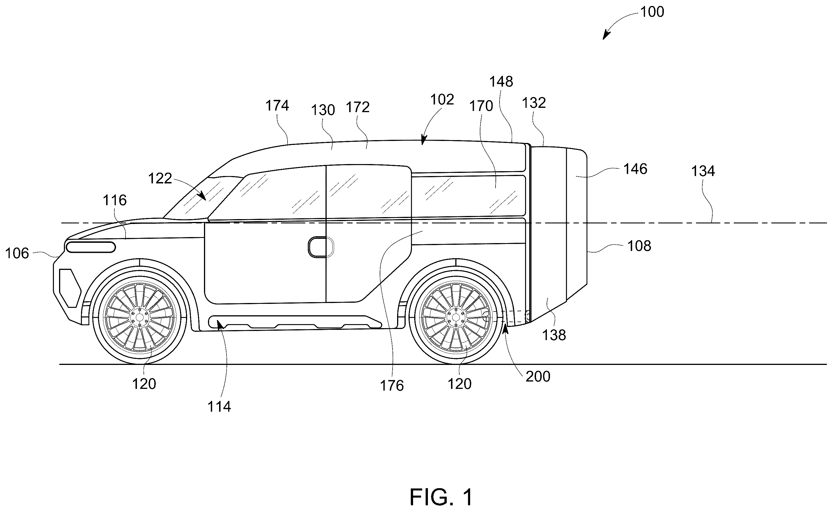 Patent US12365280 — Camper for a vehicle — Figure 1