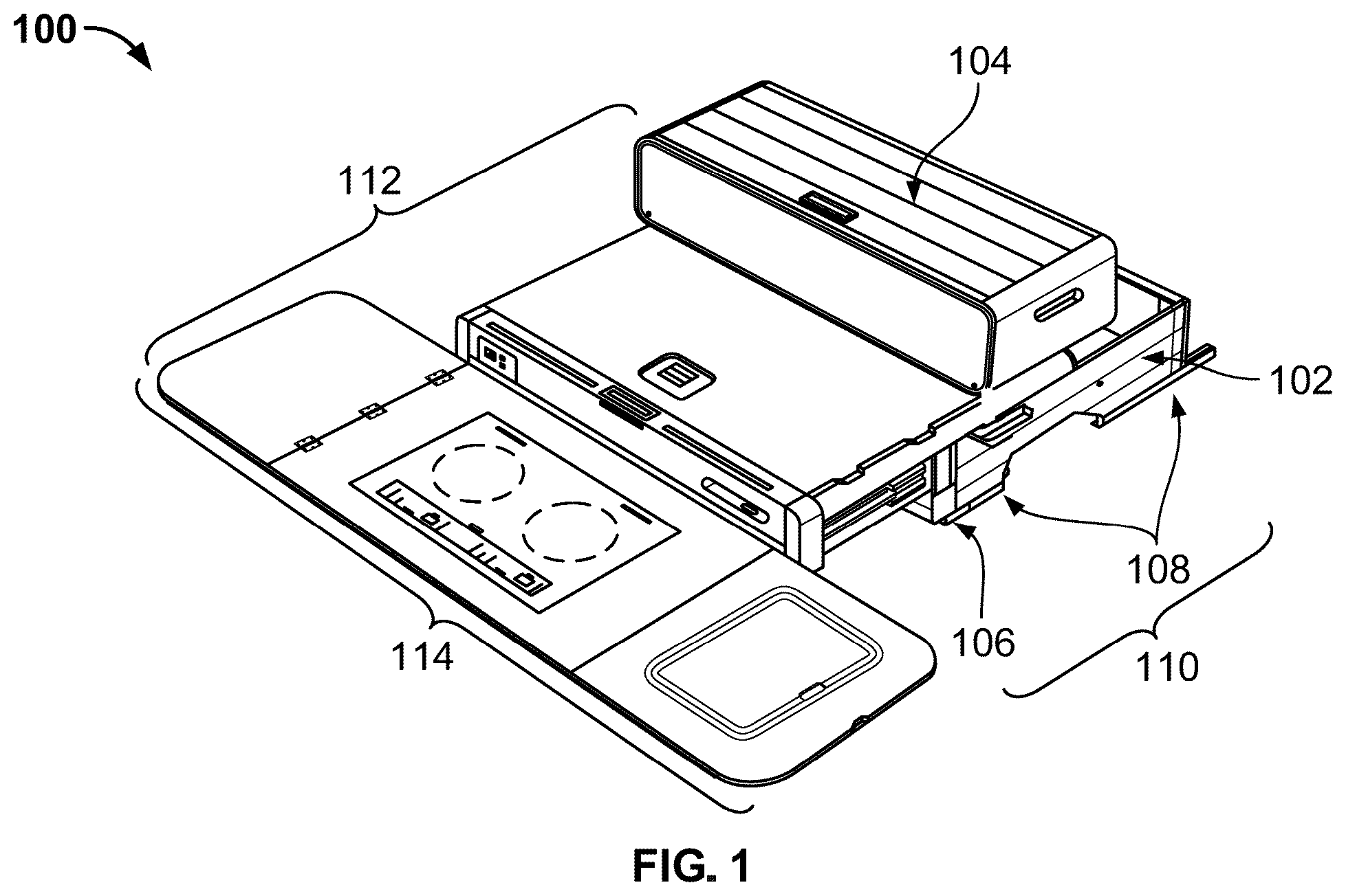 Patent US12365281 — Modular kitchen mounting apparatus — Figure 1
