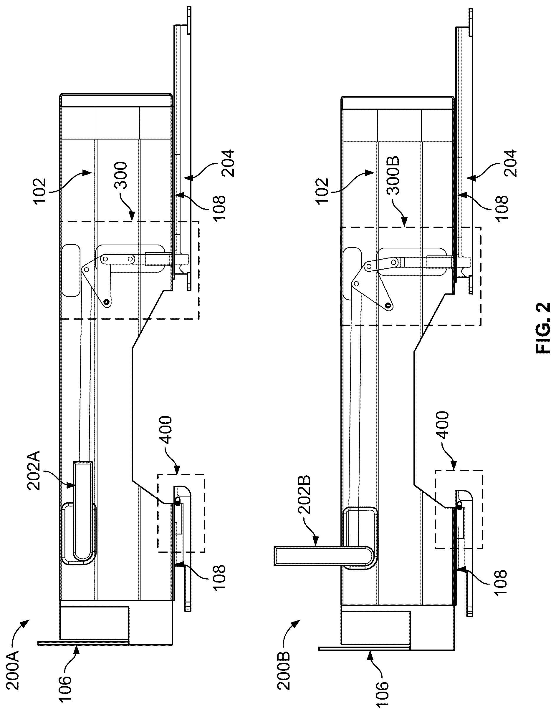 Patent US12365281 Figure 2 – Modular kitchen mounting apparatus