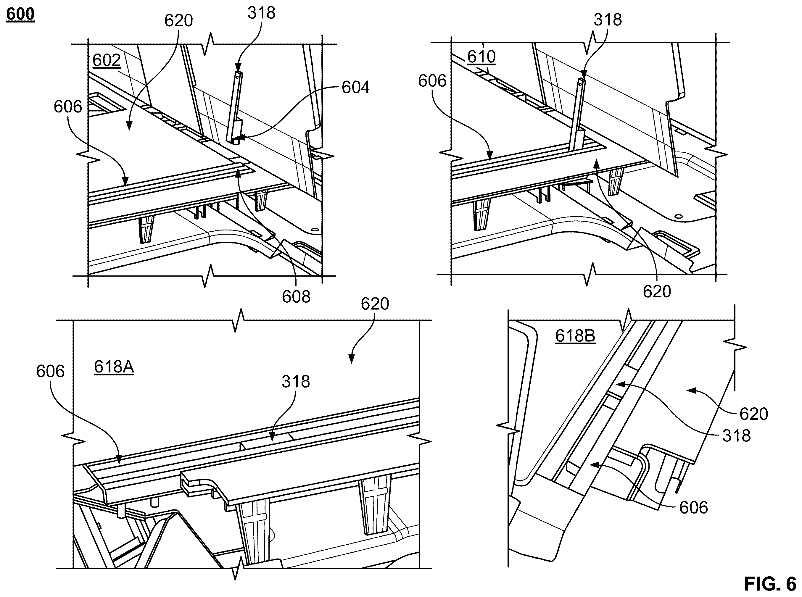 Patent US12365281 Figure 5 – Modular kitchen mounting apparatus