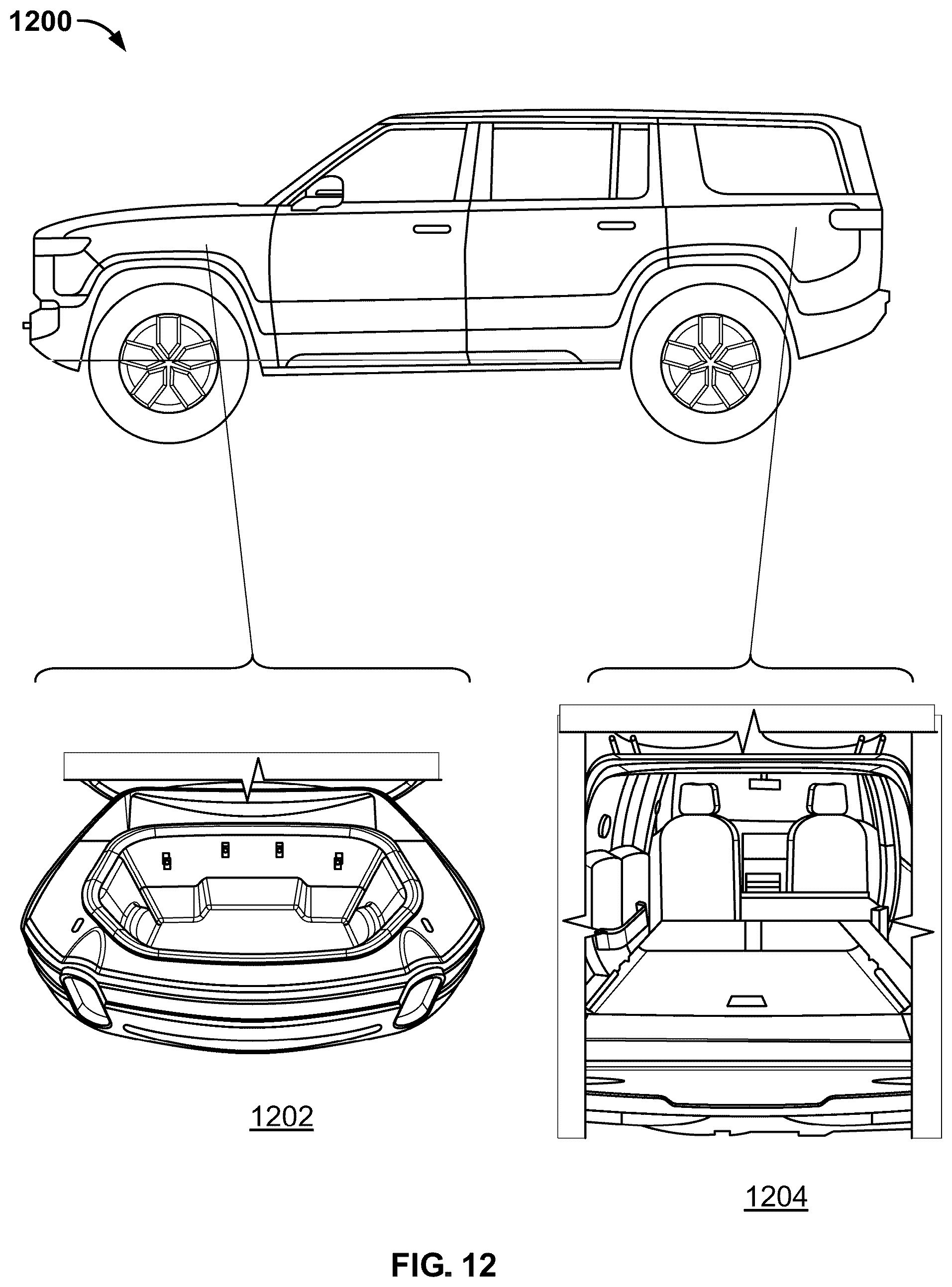 Patent US12365281 Figure 12 – Modular kitchen mounting apparatus