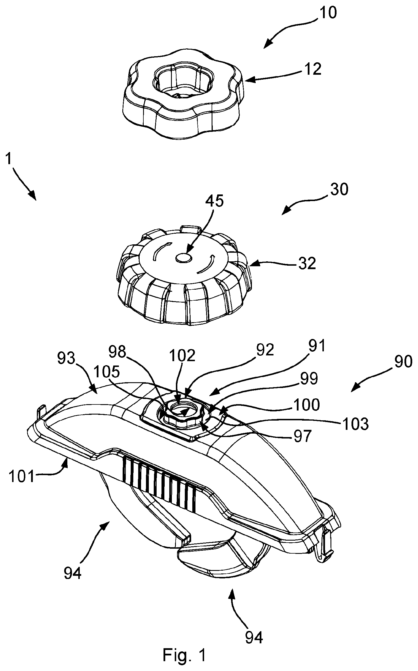 Patent US12365290 — Tightening member, clamp member and clamp assembly — Figure 1