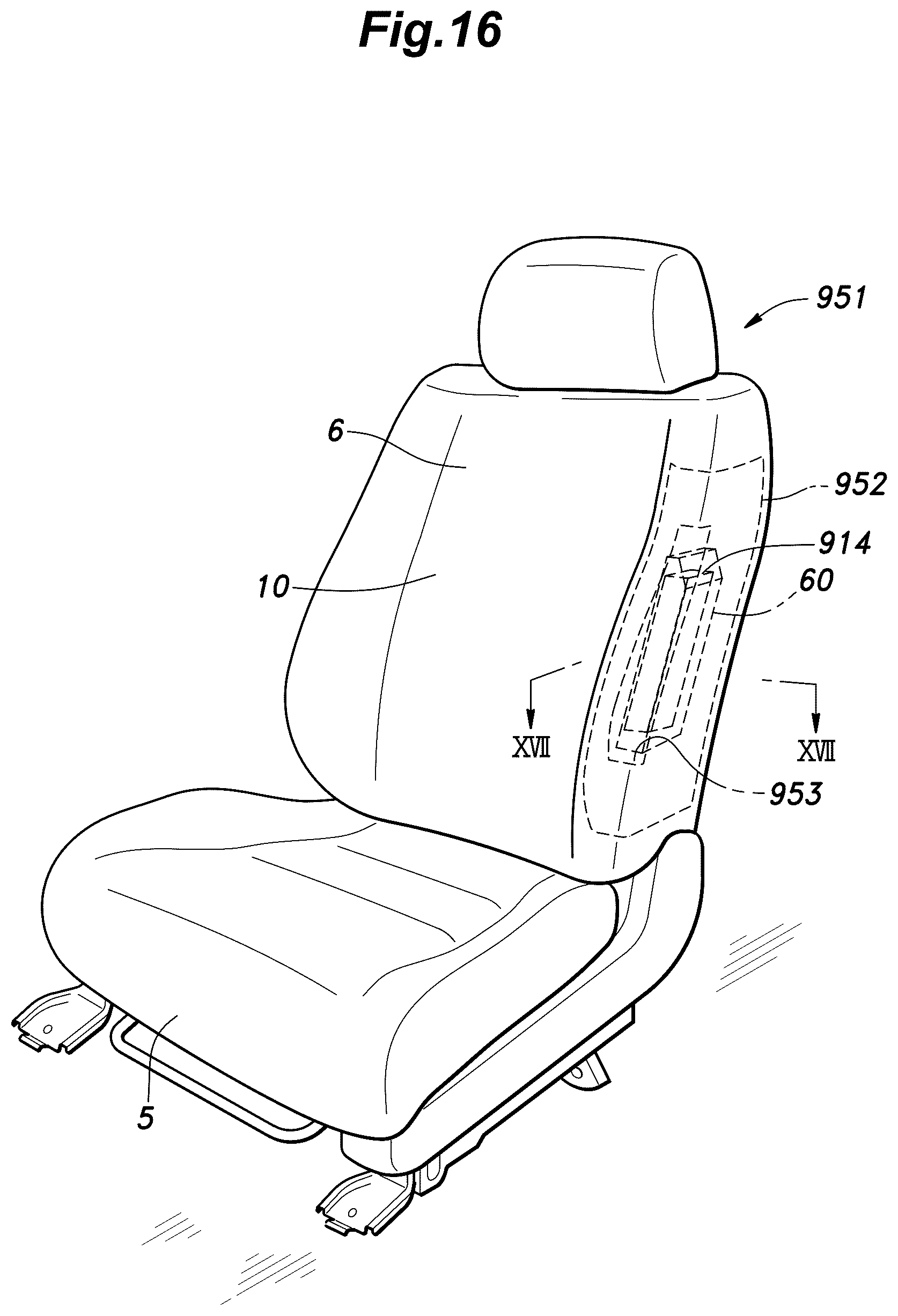 Patent US12365302 Figure 16 – Vehicle seat and method for manufacturing the same